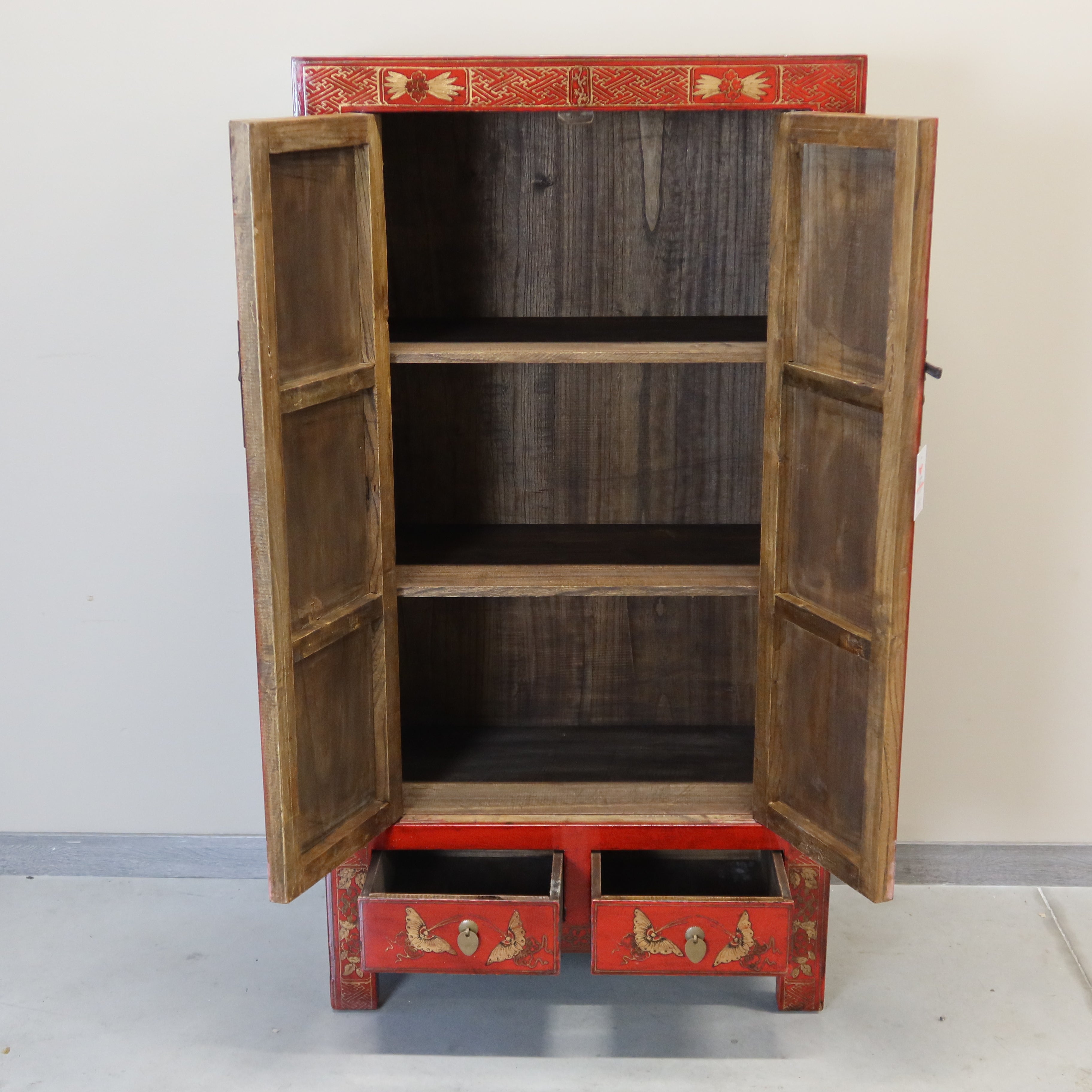 ARMADIETTO SHANXI ROSSO DECORATO