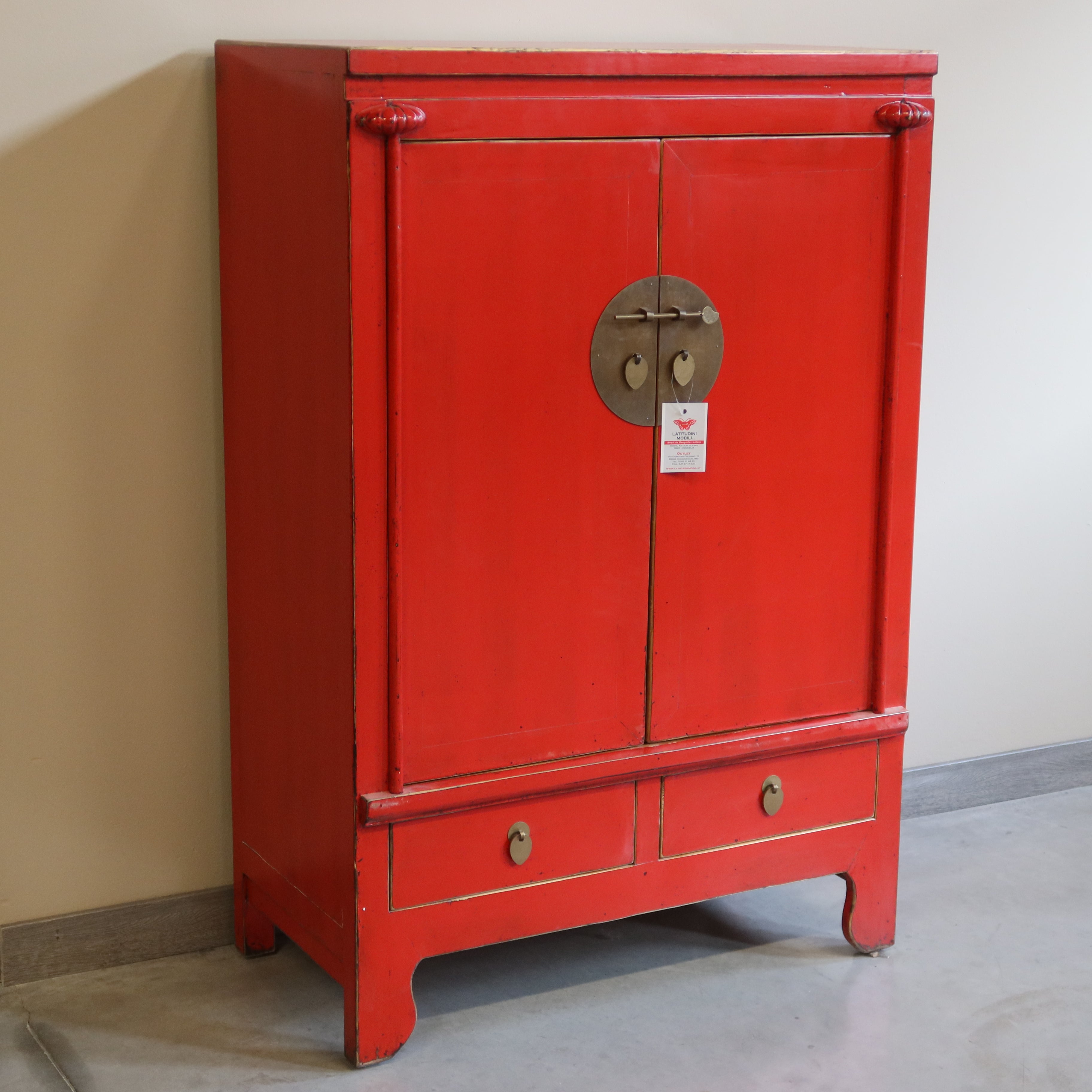 ARMADIETTO NUZIALE LACCA ROSSA