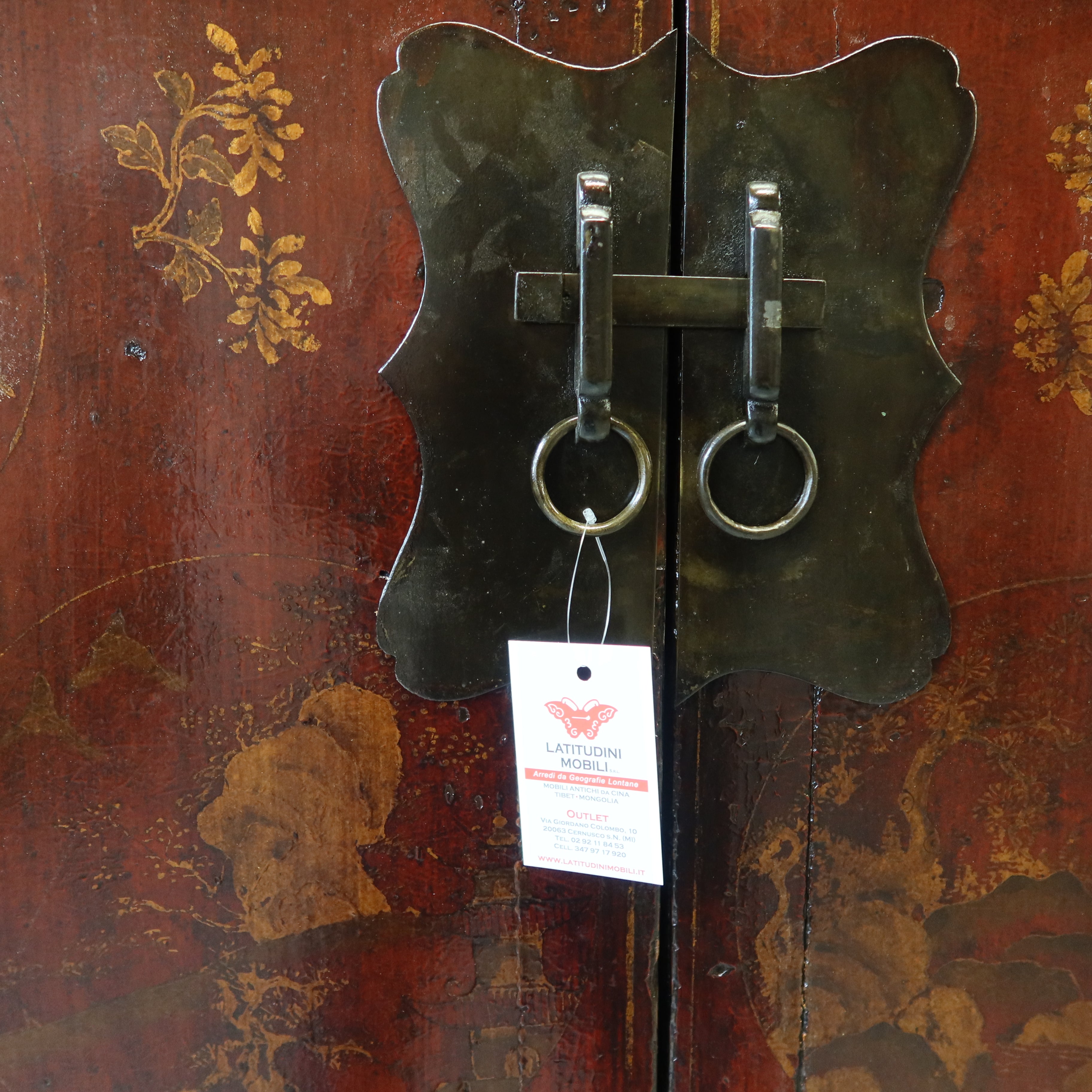 ARMADIO SHANXI ROSSO DECORATO