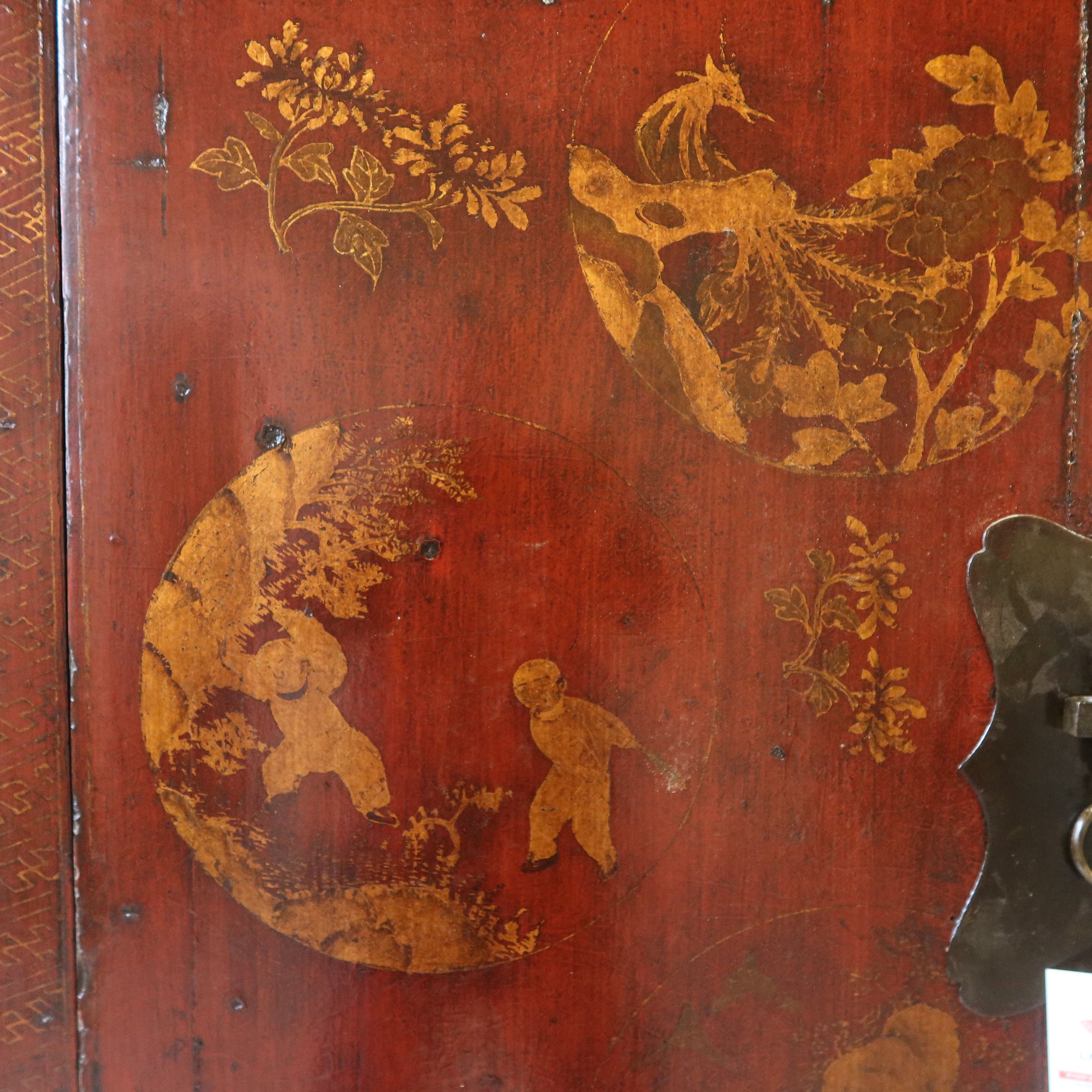 ARMADIO SHANXI ROSSO DECORATO