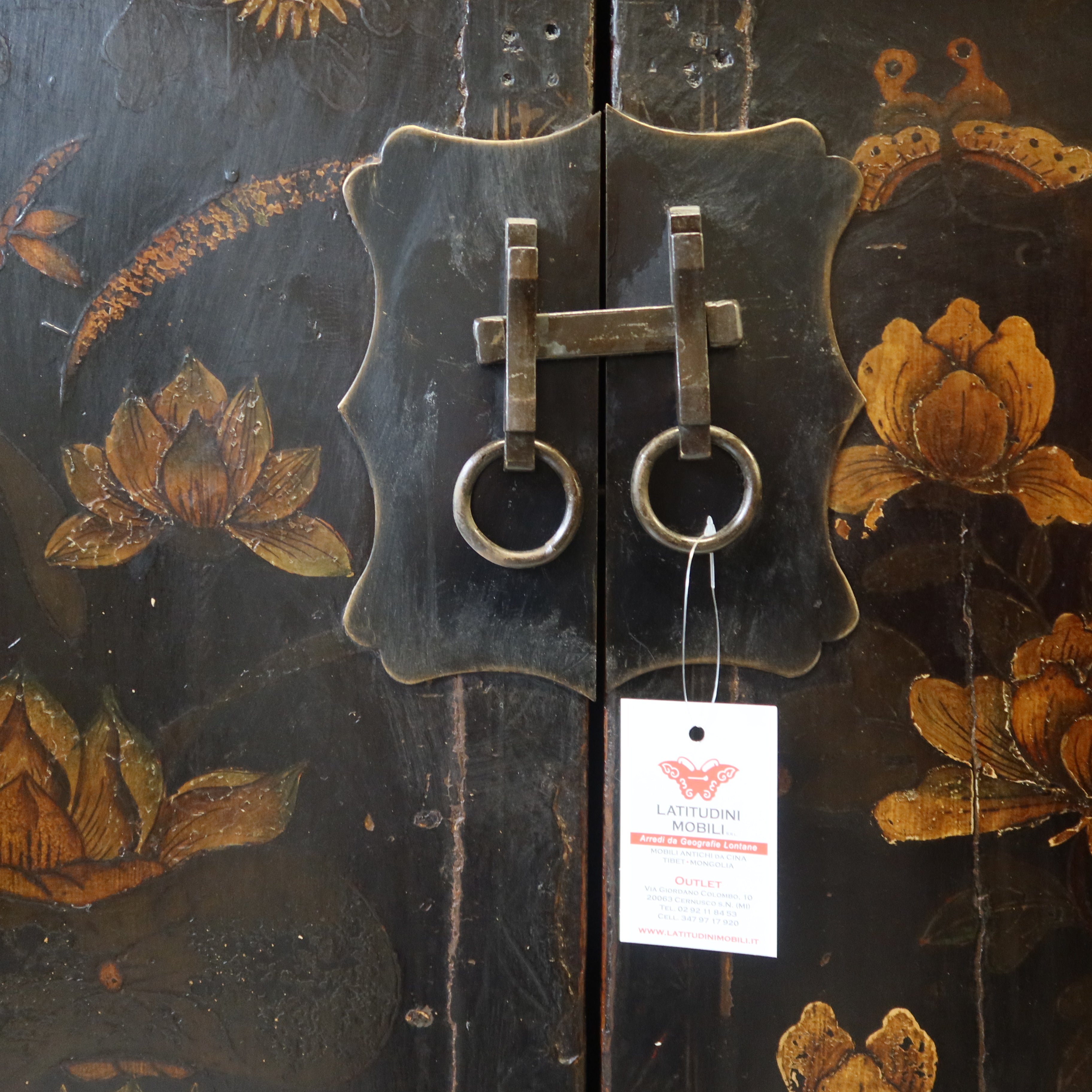 ARMADIO SHANXI NERO DECORATO