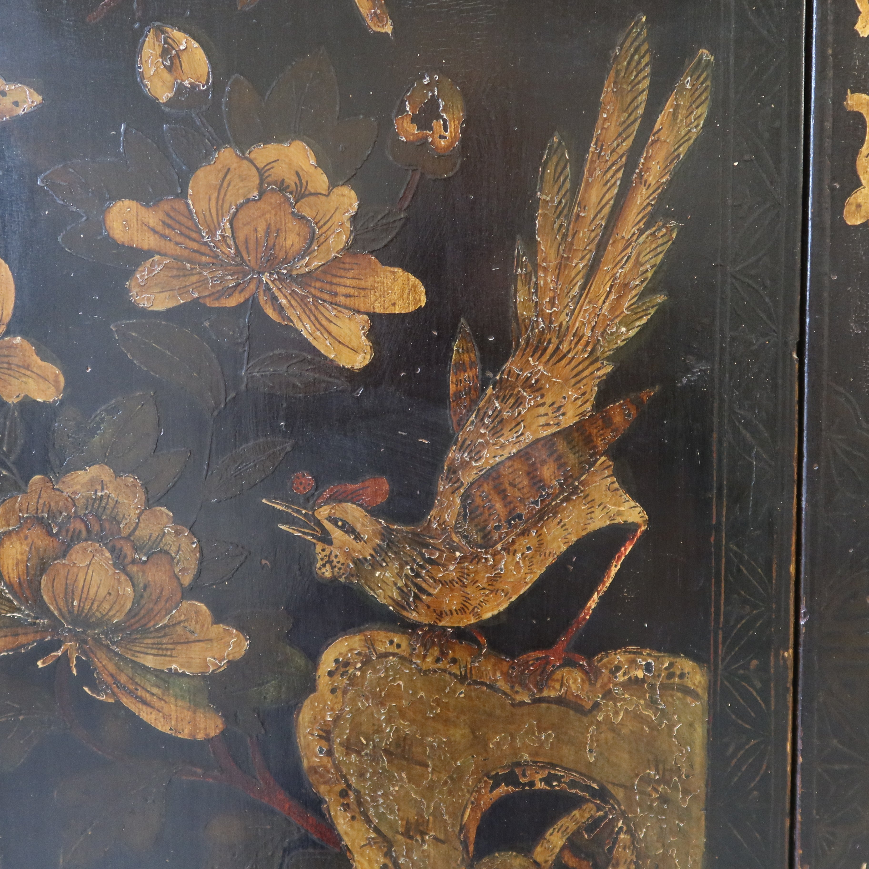 ARMADIO SHANXI NERO DECORATO