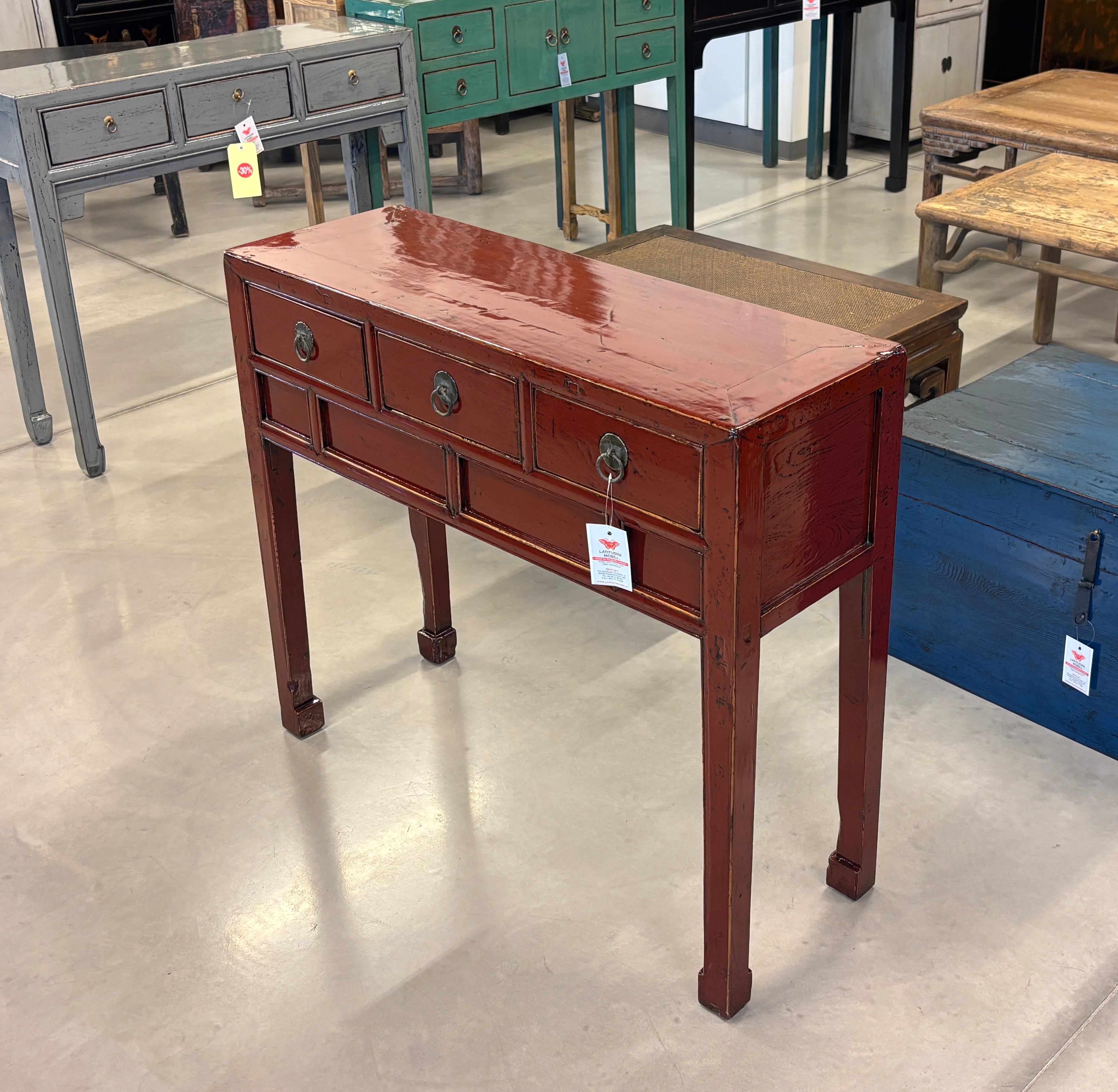 CONSOLLE CINESE LACCA ROSSA