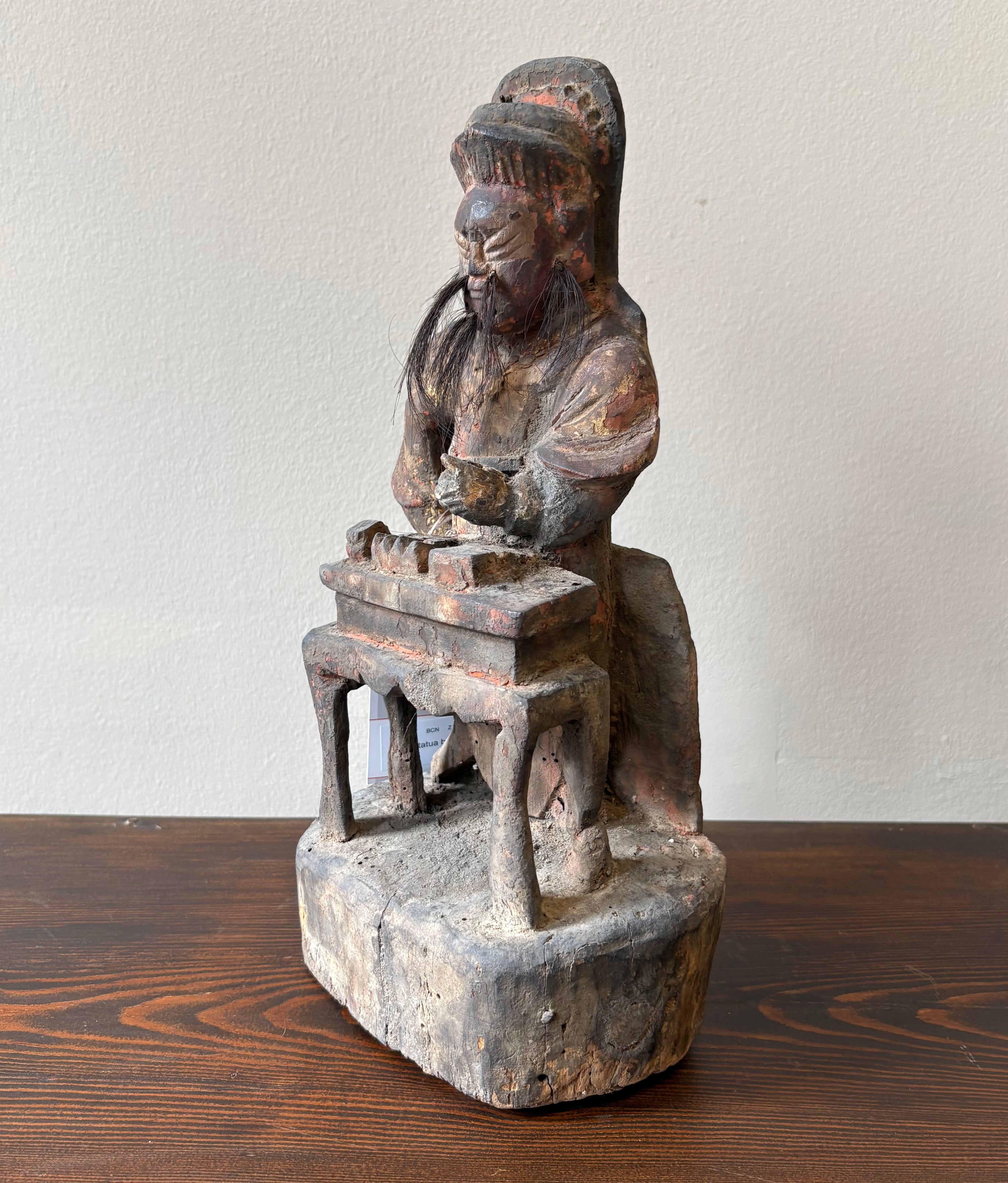 STATUA CONFUCIANA LIGNEA