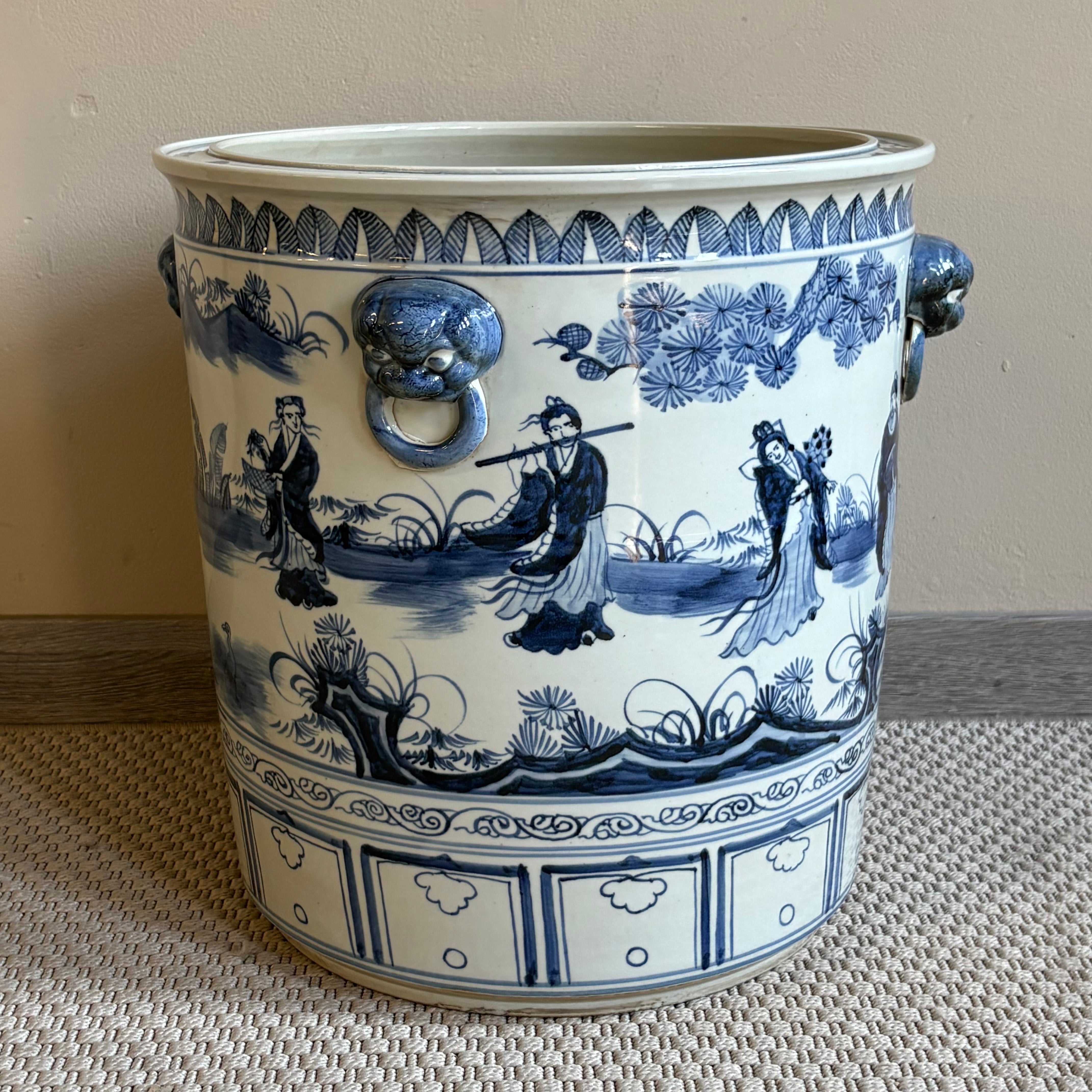 VASO CACHEPOT CERAMICA DECORATA