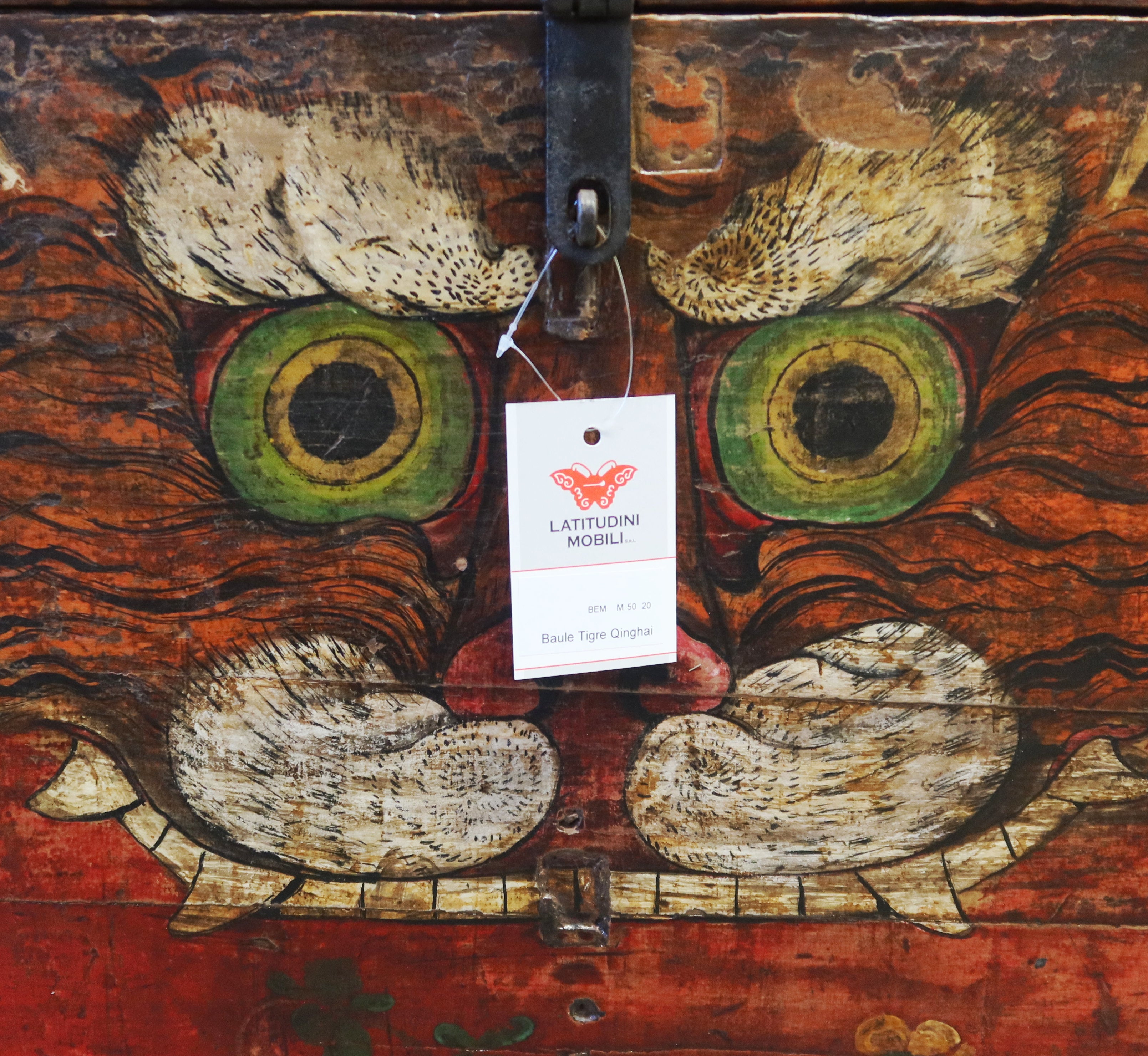 BAULE DEL QINGHAI CON DECORO TIGRE