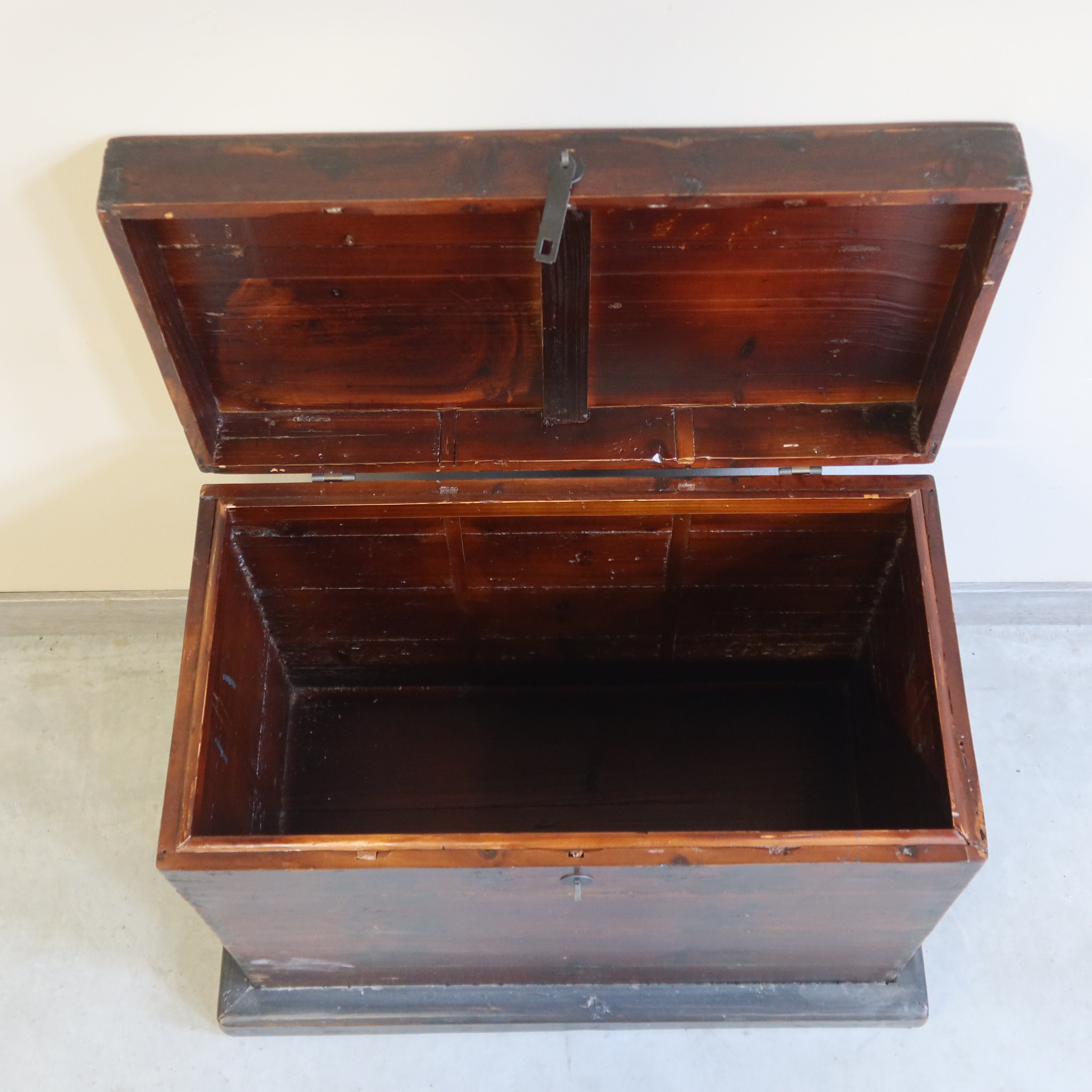 BAULE IN OLMO CINESE CON IDEOGRAMMI