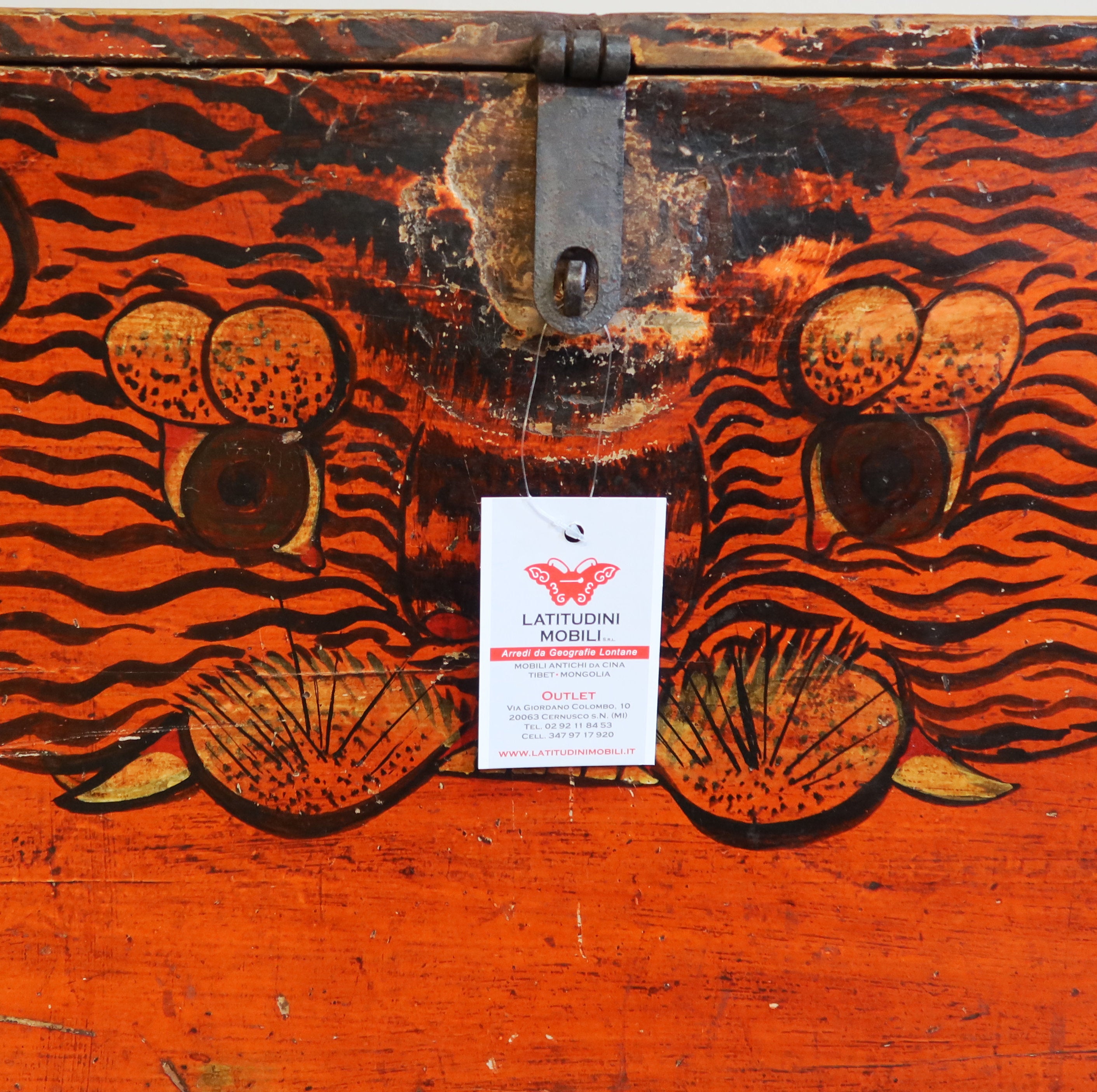 BAULE DEL QINGHAI CON DECORO TIGRE