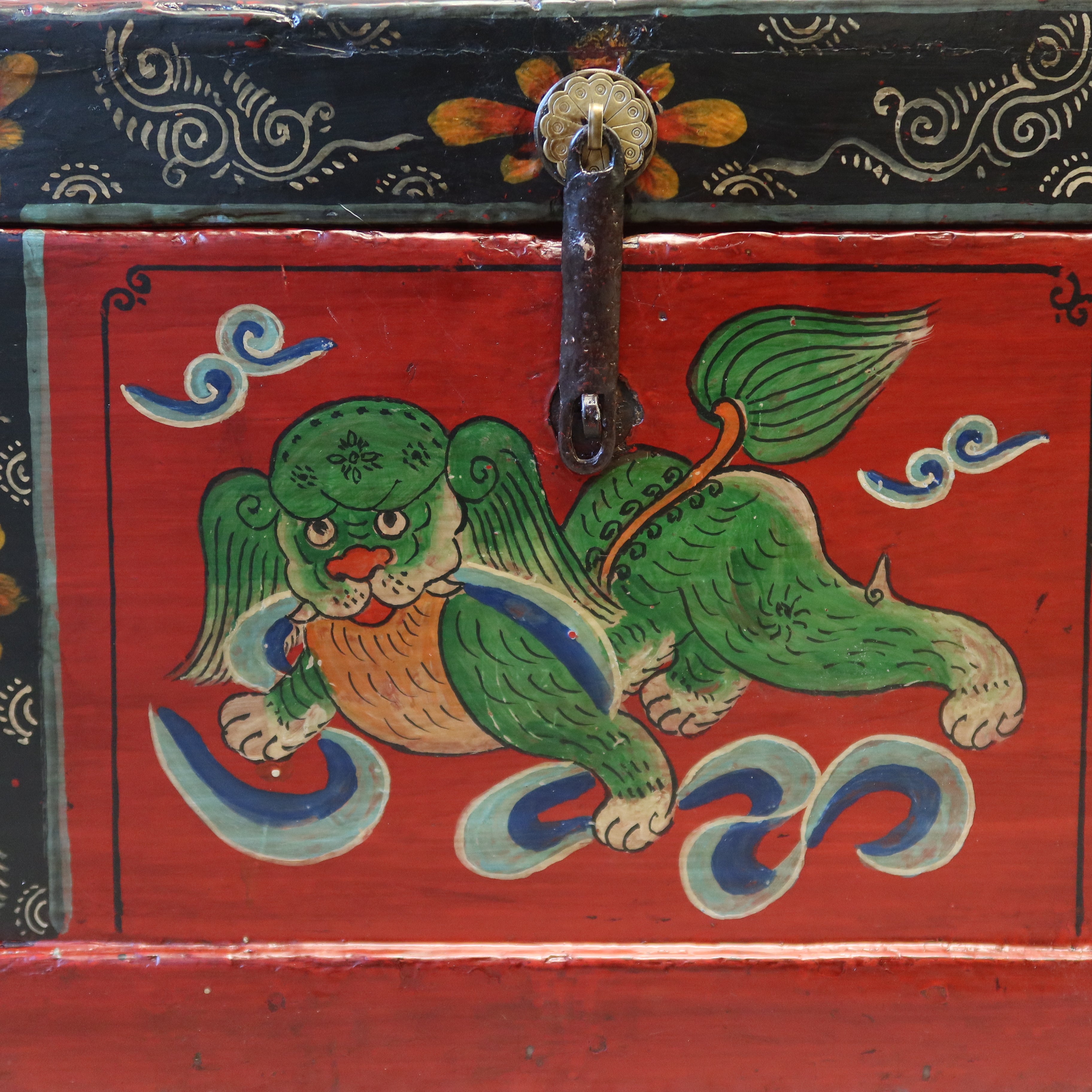 BAULETTO MONGOLIA RAFFIGURAZIONE LEONCANE