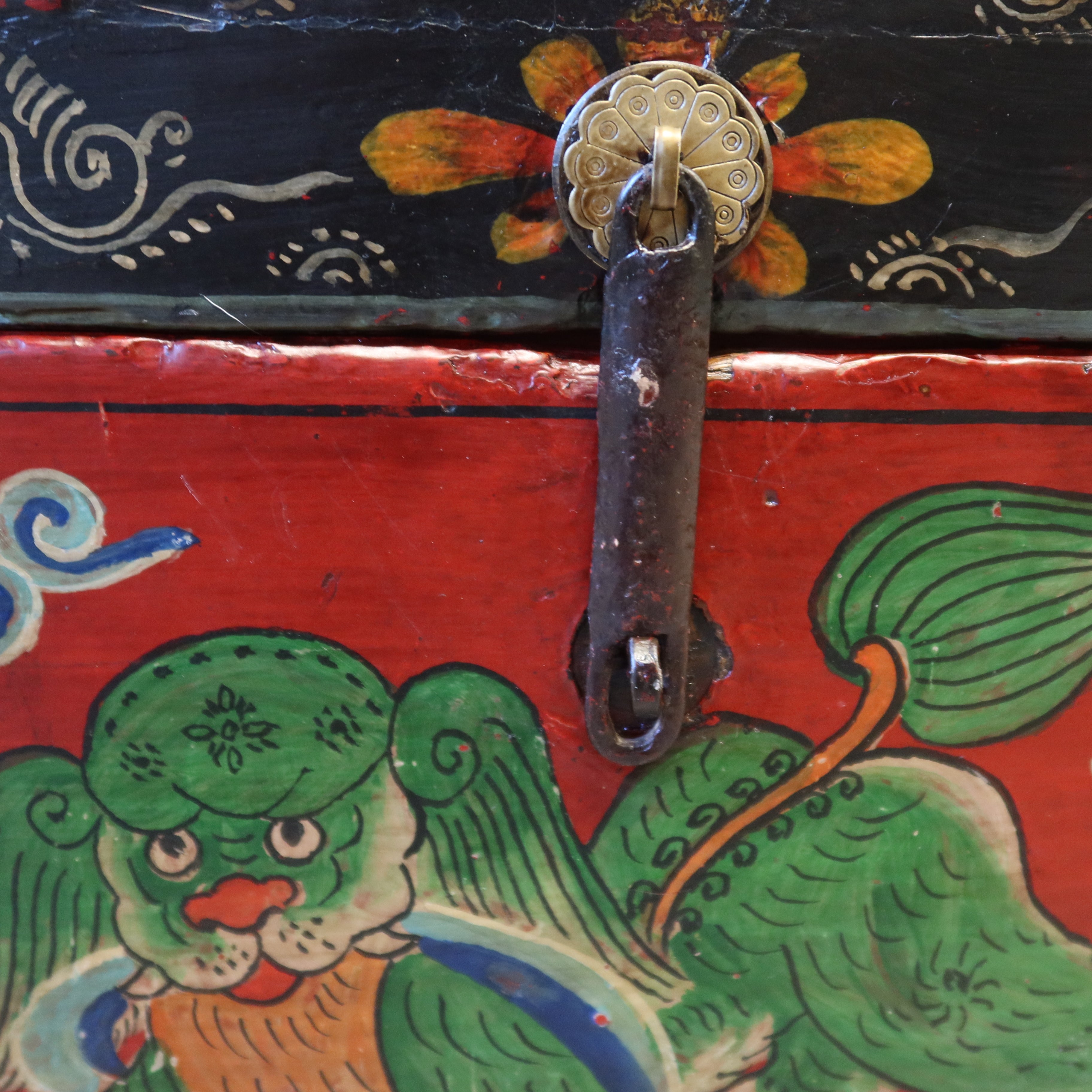 BAULETTO MONGOLIA RAFFIGURAZIONE LEONCANE