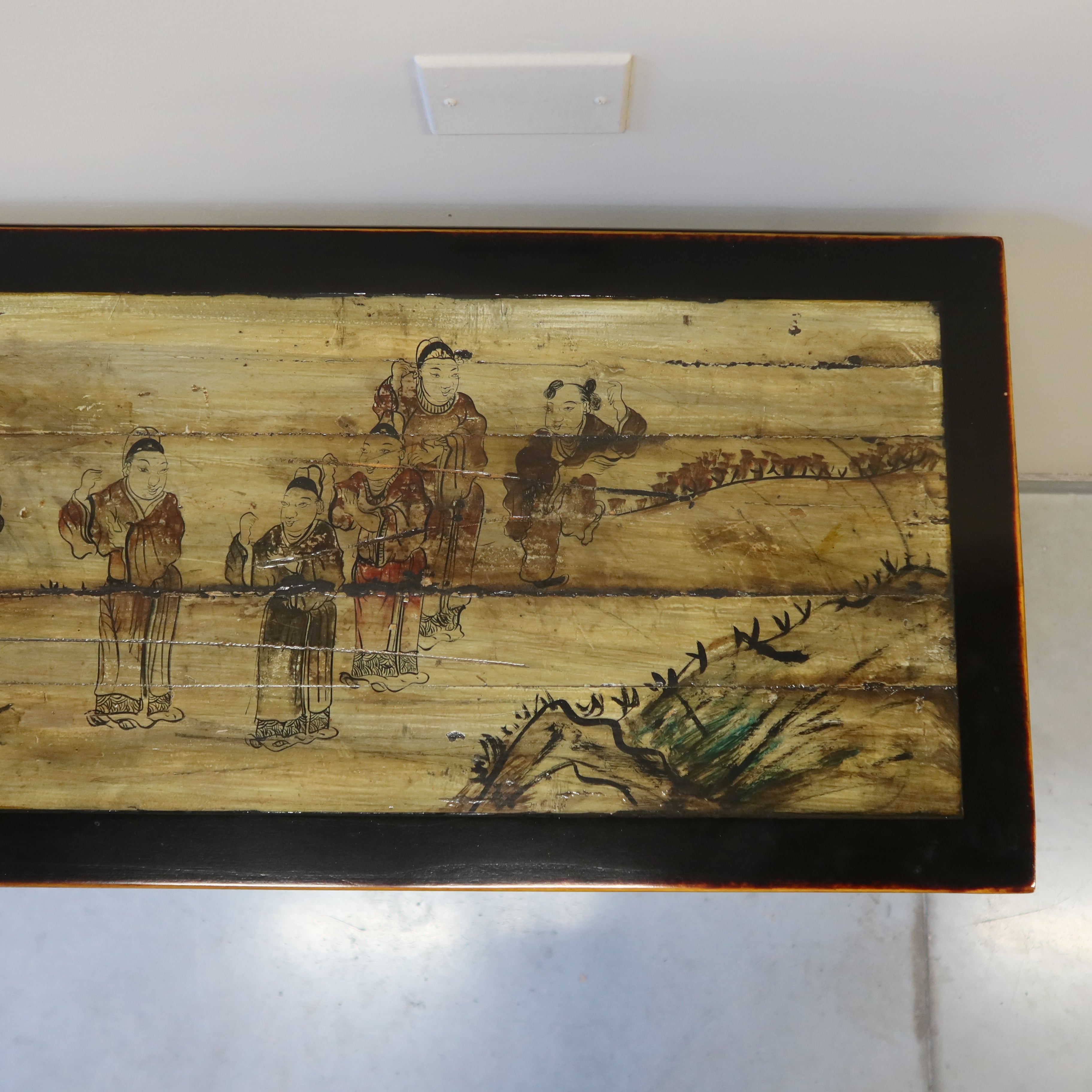 BUFFET CINESE LACCA NERA CON TOP DECORATO