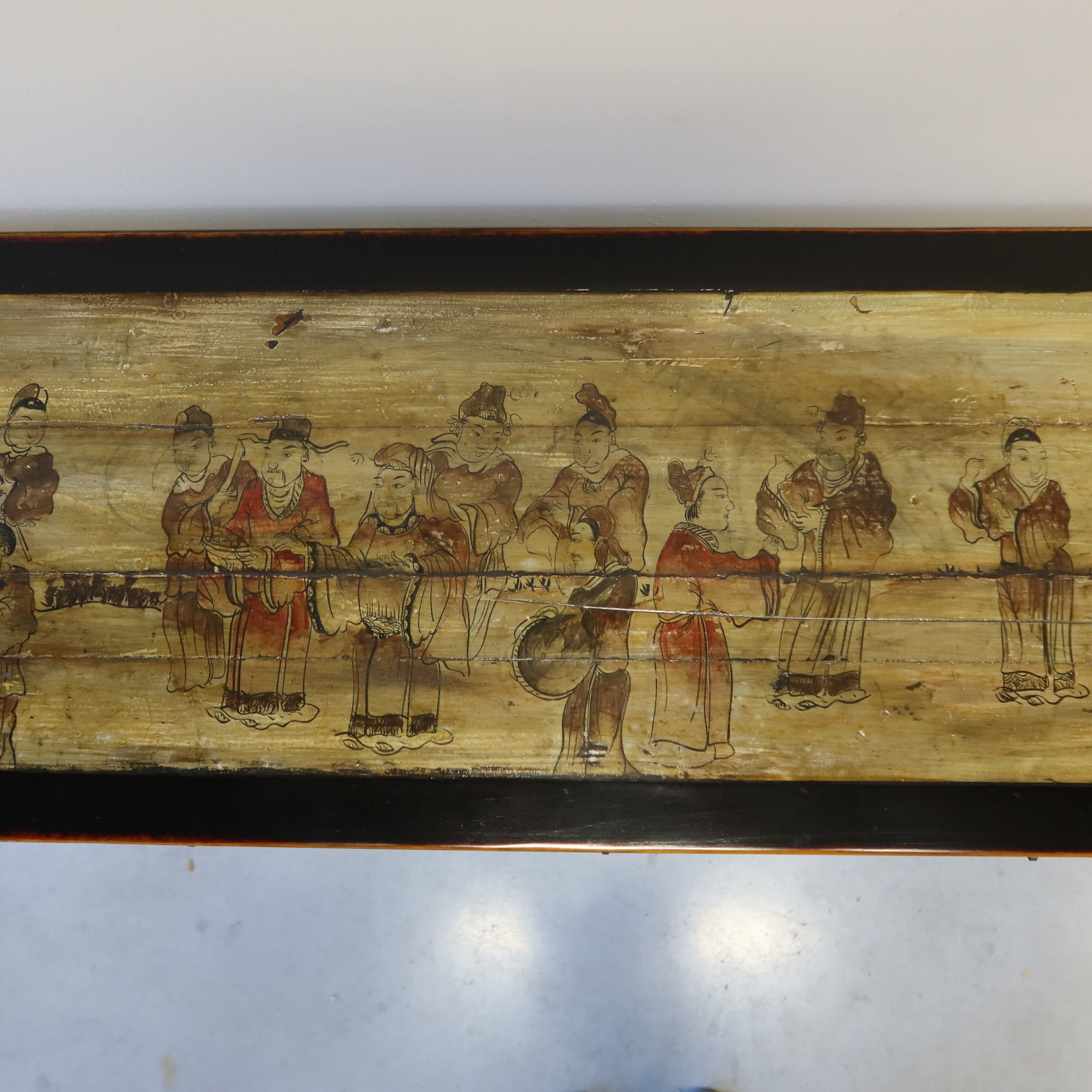 BUFFET CINESE LACCA NERA CON TOP DECORATO