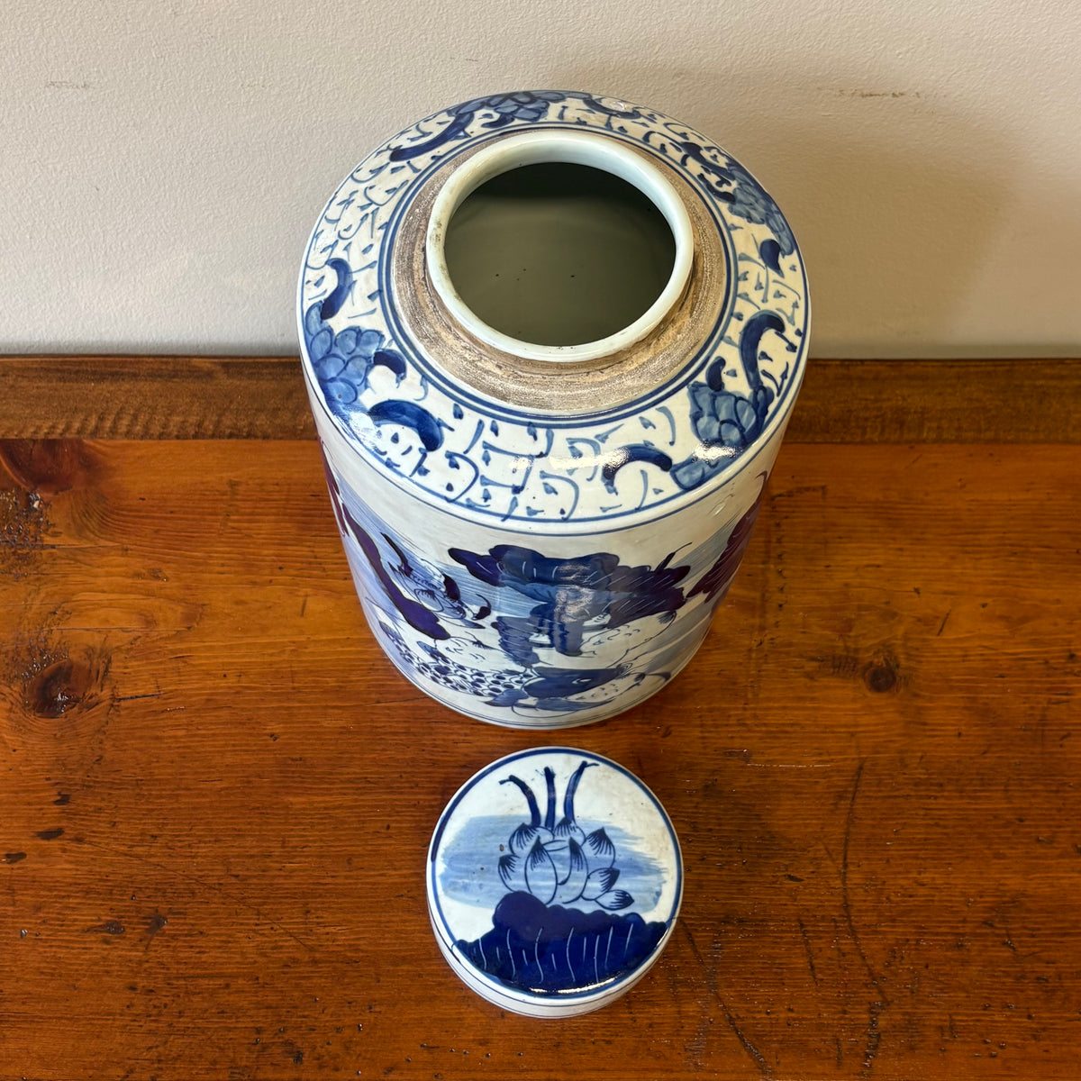 VASO CILINDRICO IN CERAMICA DIPINTA