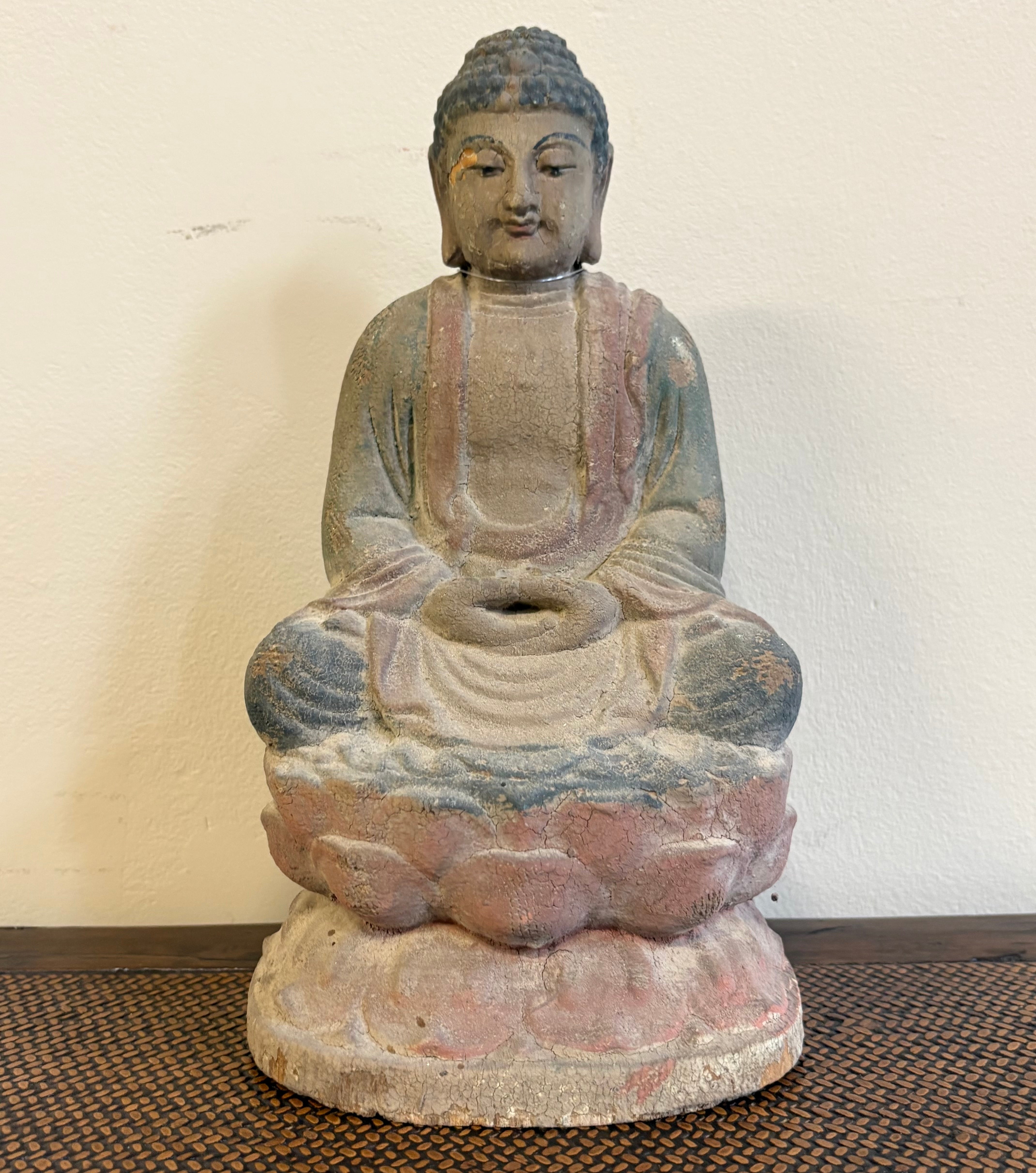 STATUETTA LIGNEA DEL BUDDHA