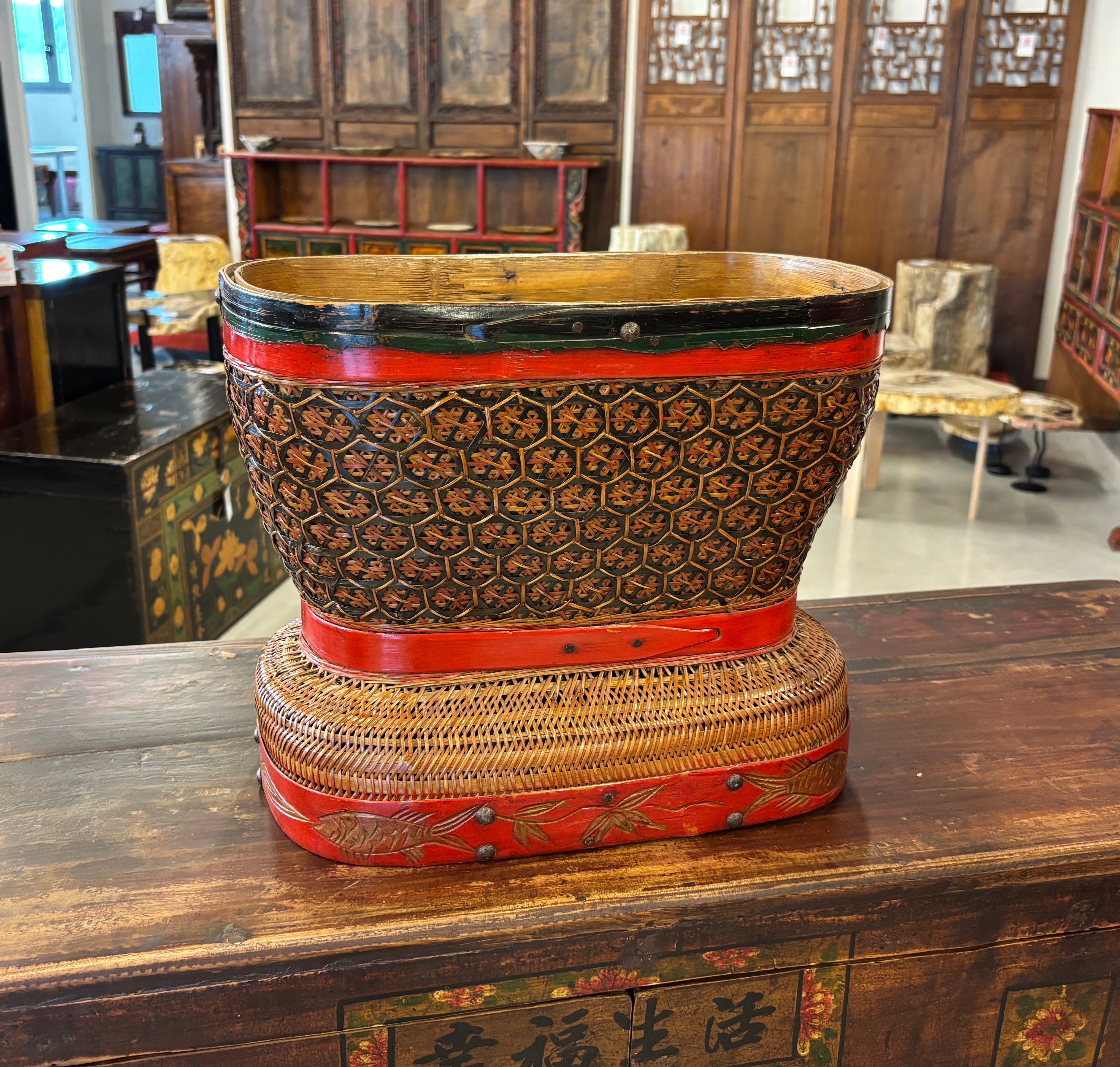 CESTA DA THE' IN BAMBU'