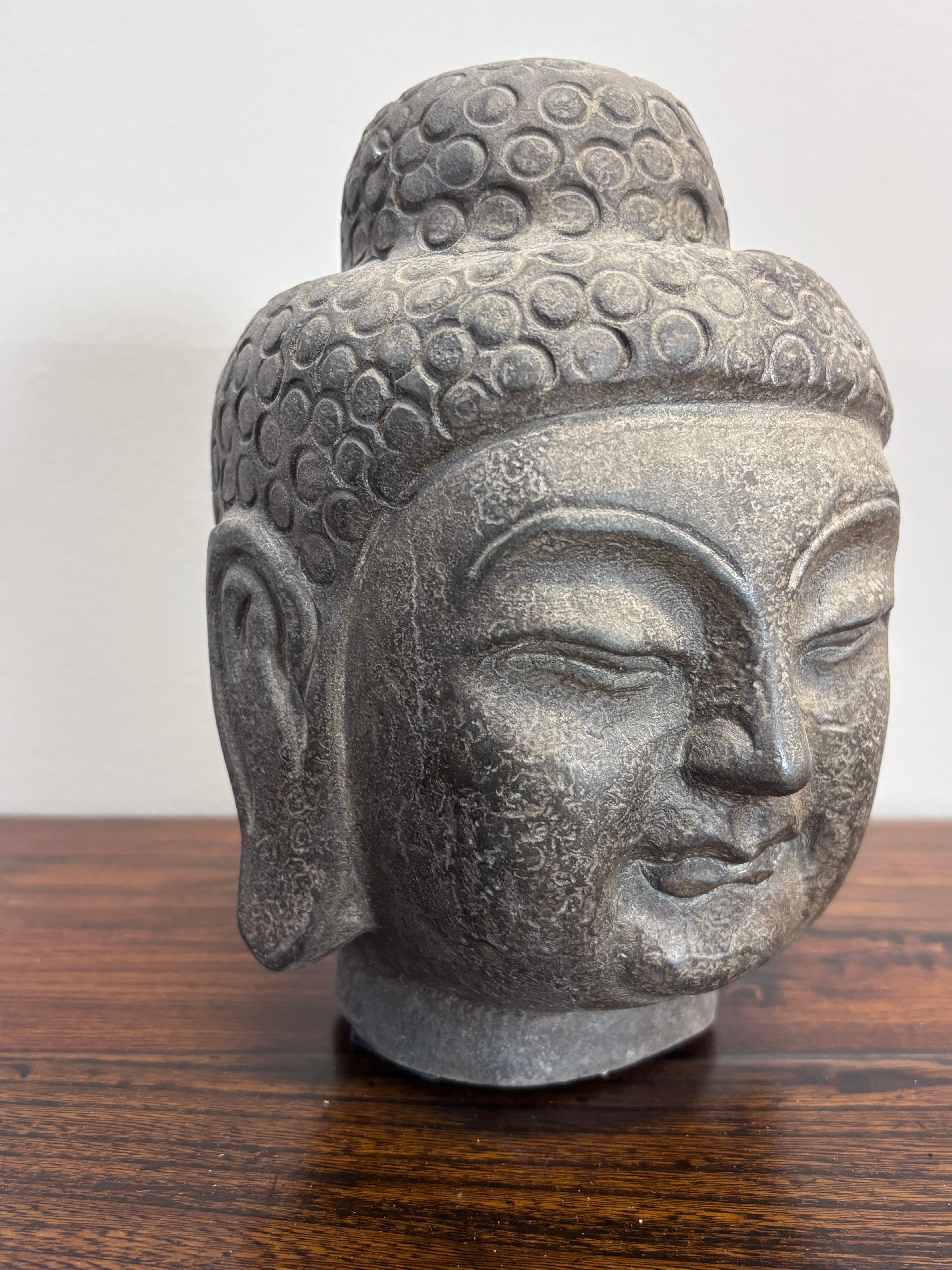 PICCOLA TESTA DI BUDDHA CINESE IN PIETRA