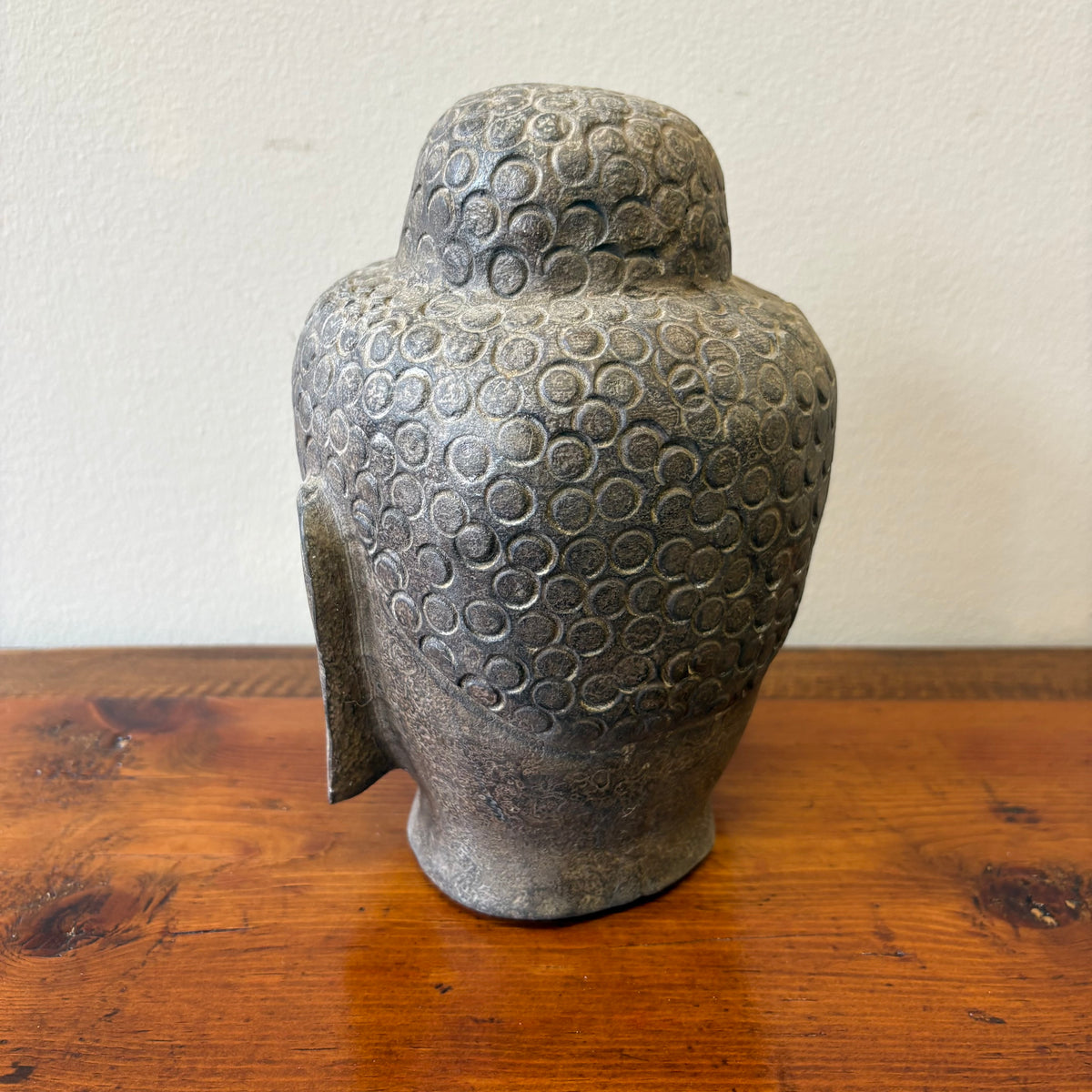 PICCOLA TESTA DI BUDDHA CINESE IN PIETRA