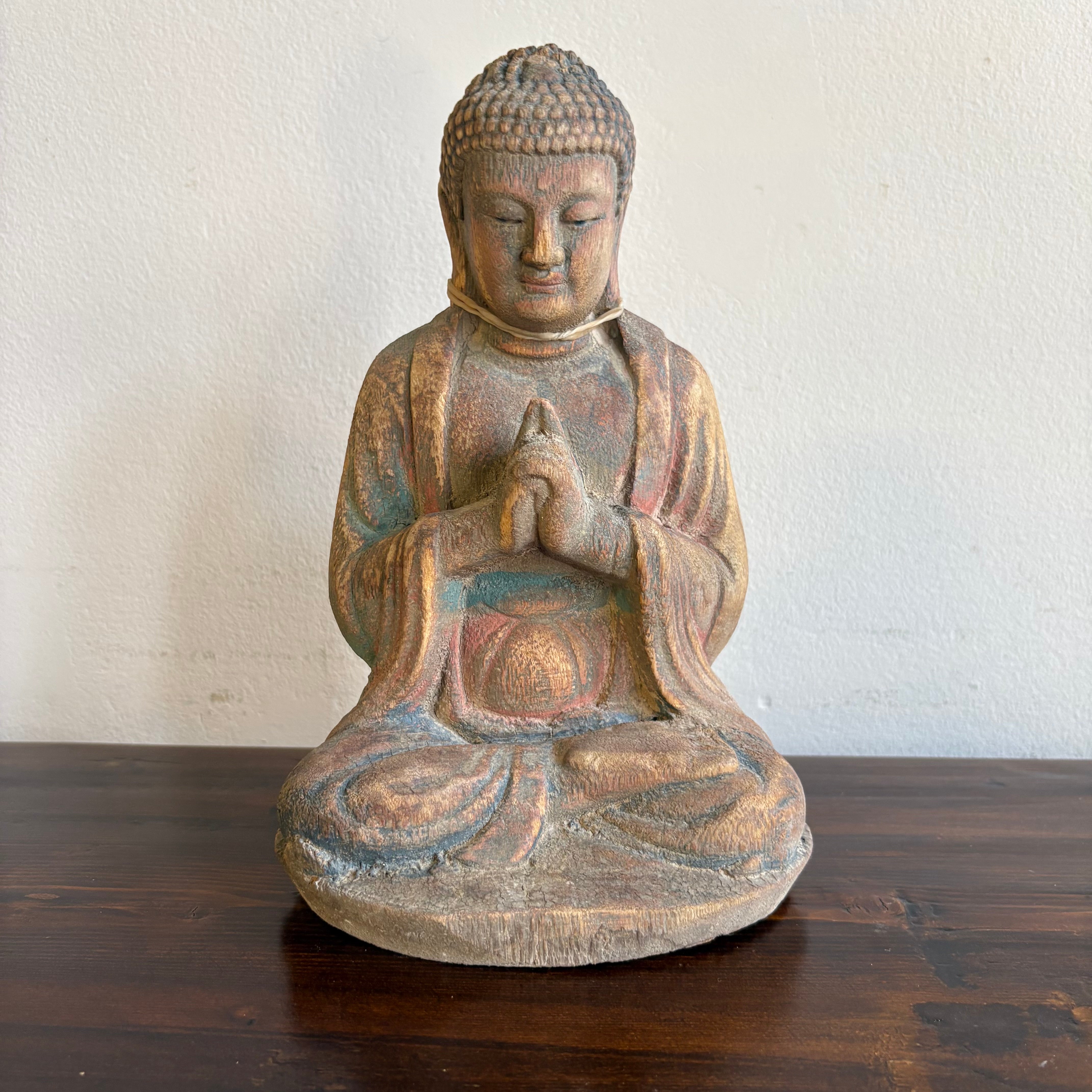 STATUETTA LIGNEA CINESE BUDDHA