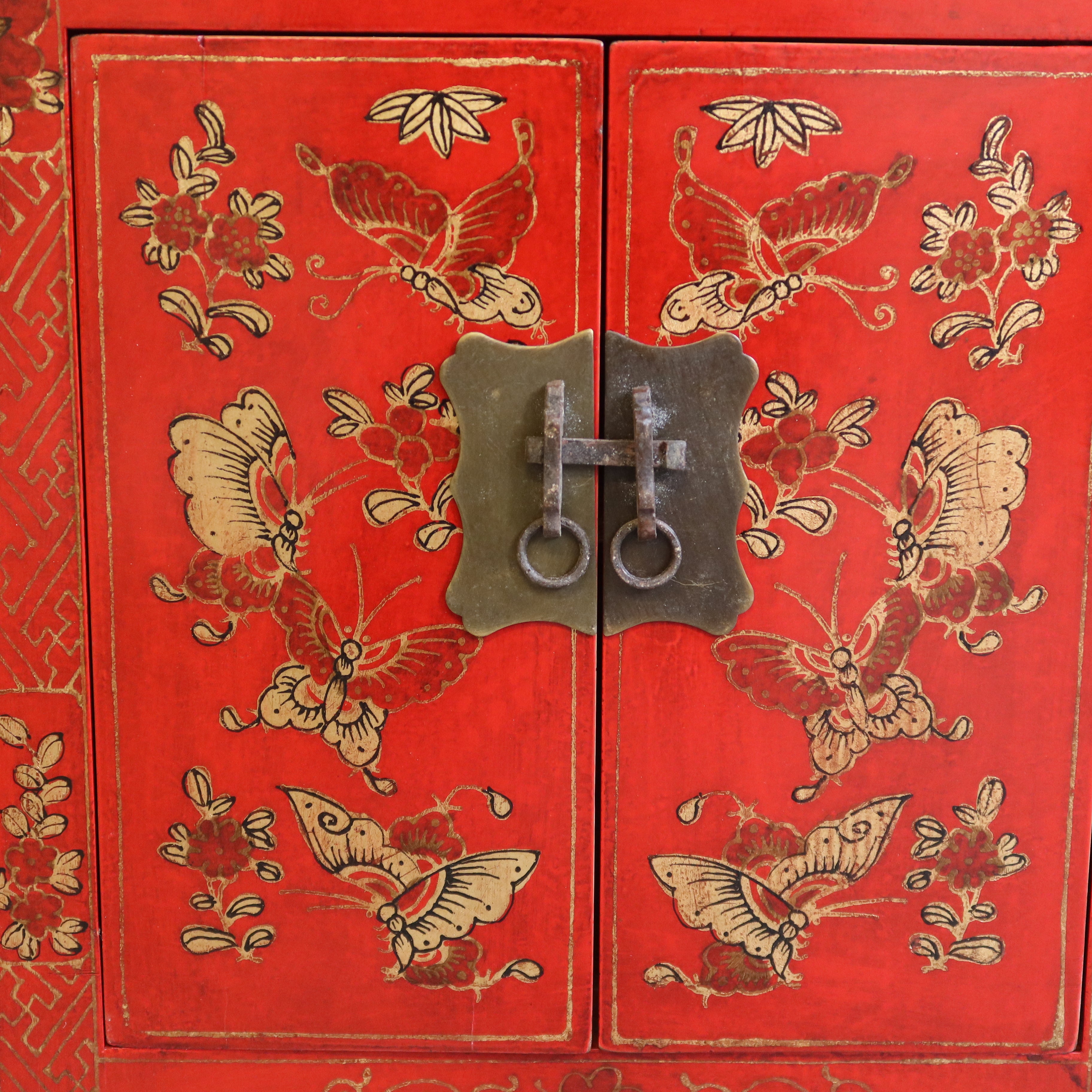 COMODINO CINESE LACCA DECORATA