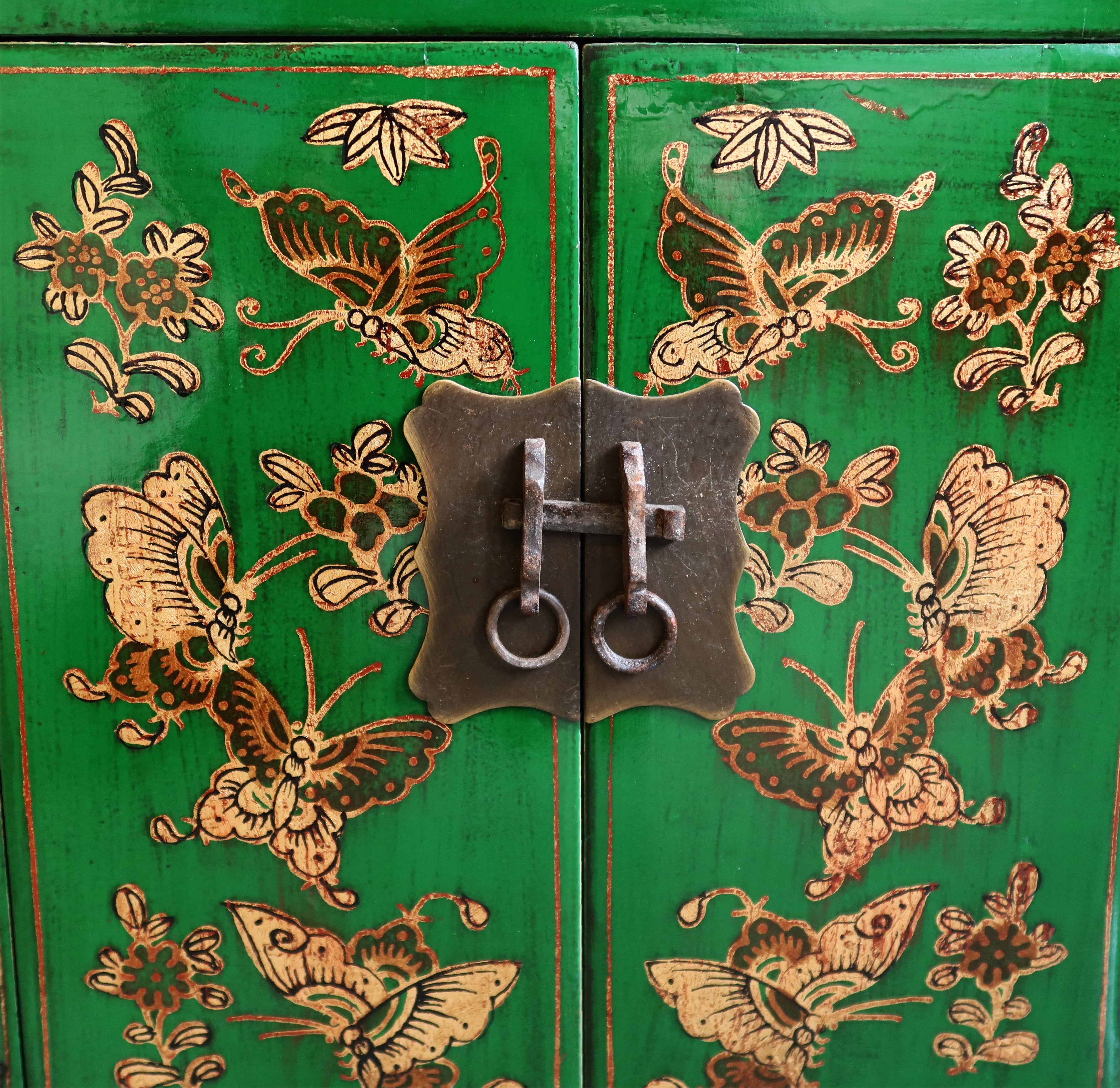 COMODINI CINESI SHANXI LACCA DECORATA