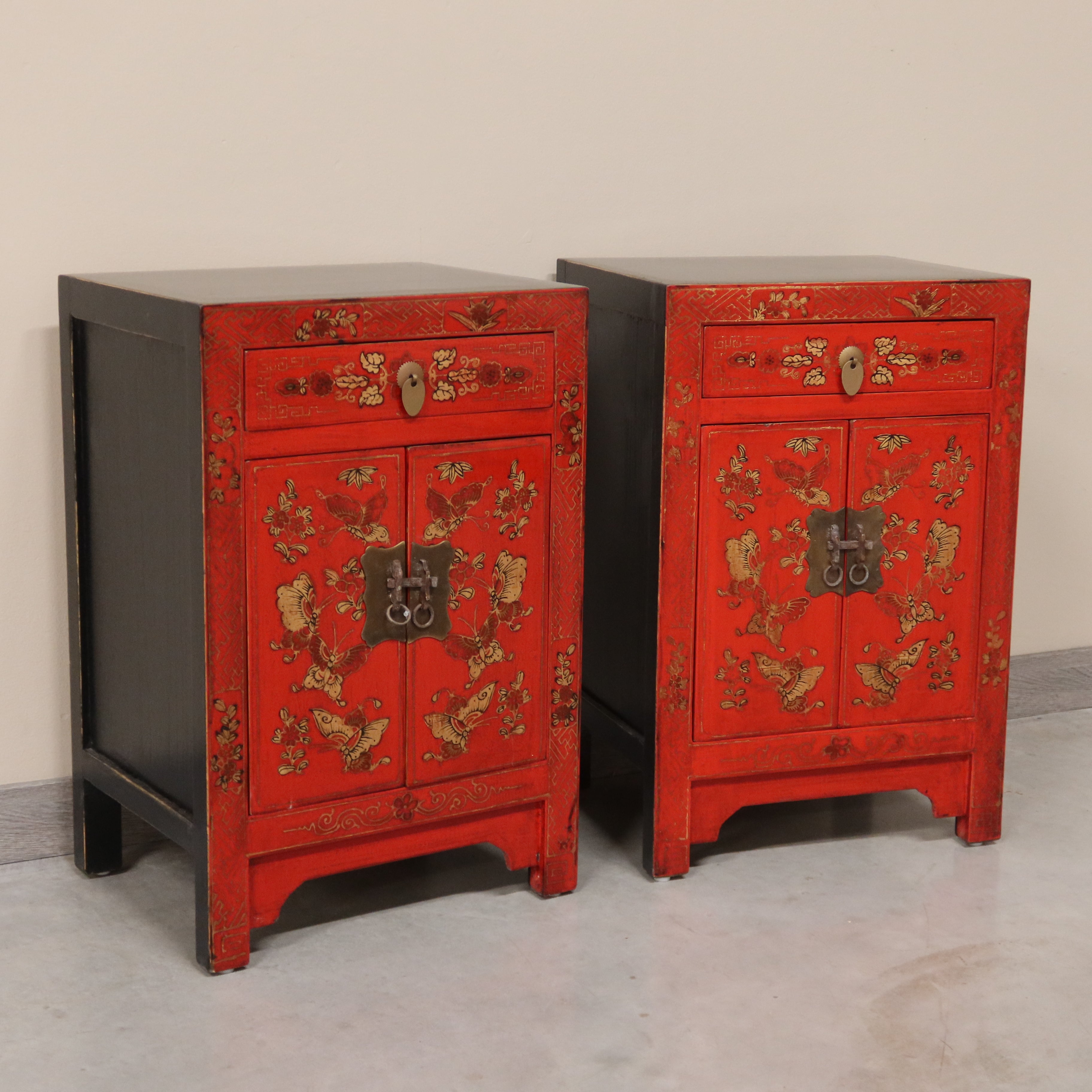 COMODINO CINESE ROSSO SHANXI