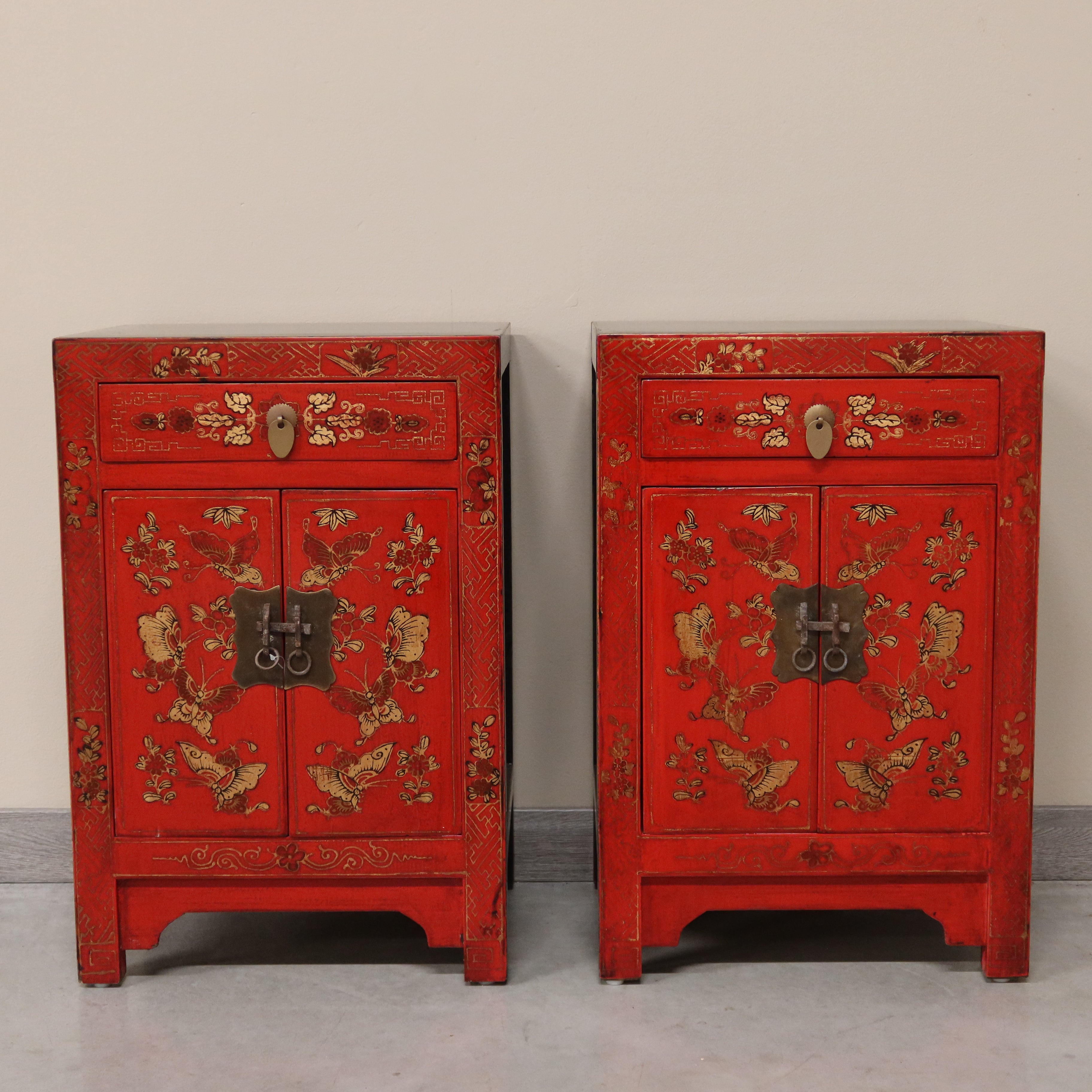 COMODINO CINESE ROSSO SHANXI