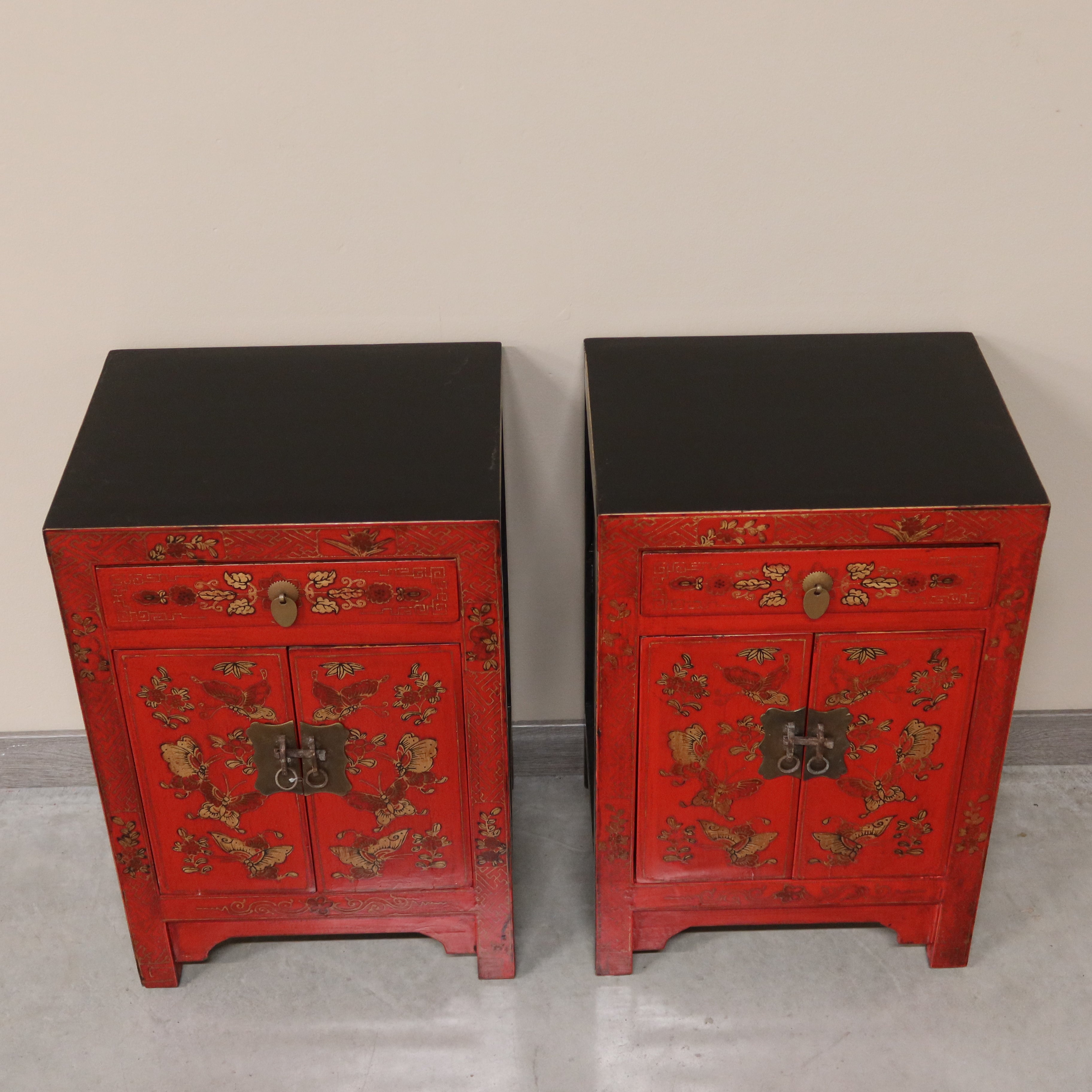 COMODINO CINESE ROSSO SHANXI