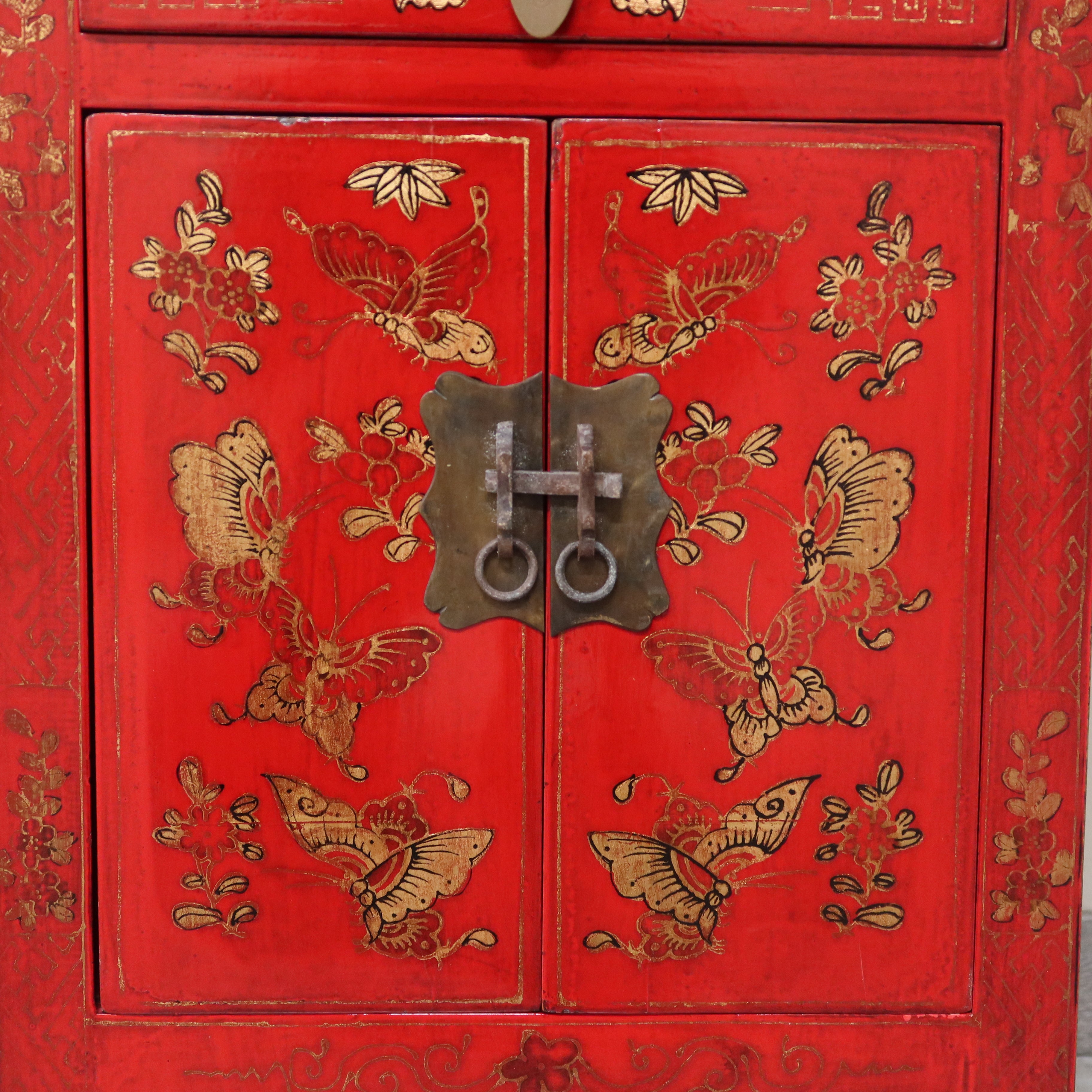 COMODINO CINESE ROSSO SHANXI