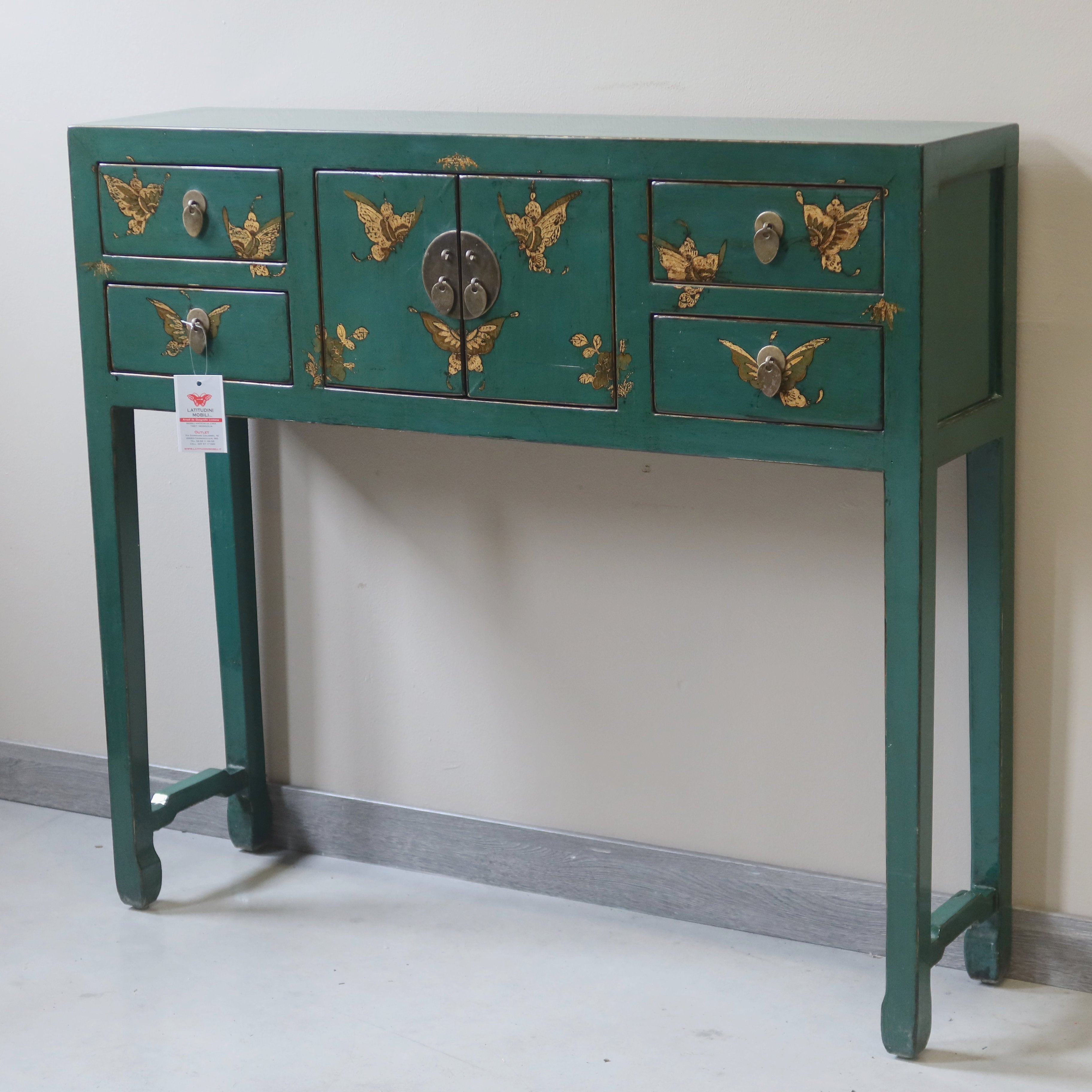 CONSOLLE SHANXI IN LACCA DECORATA