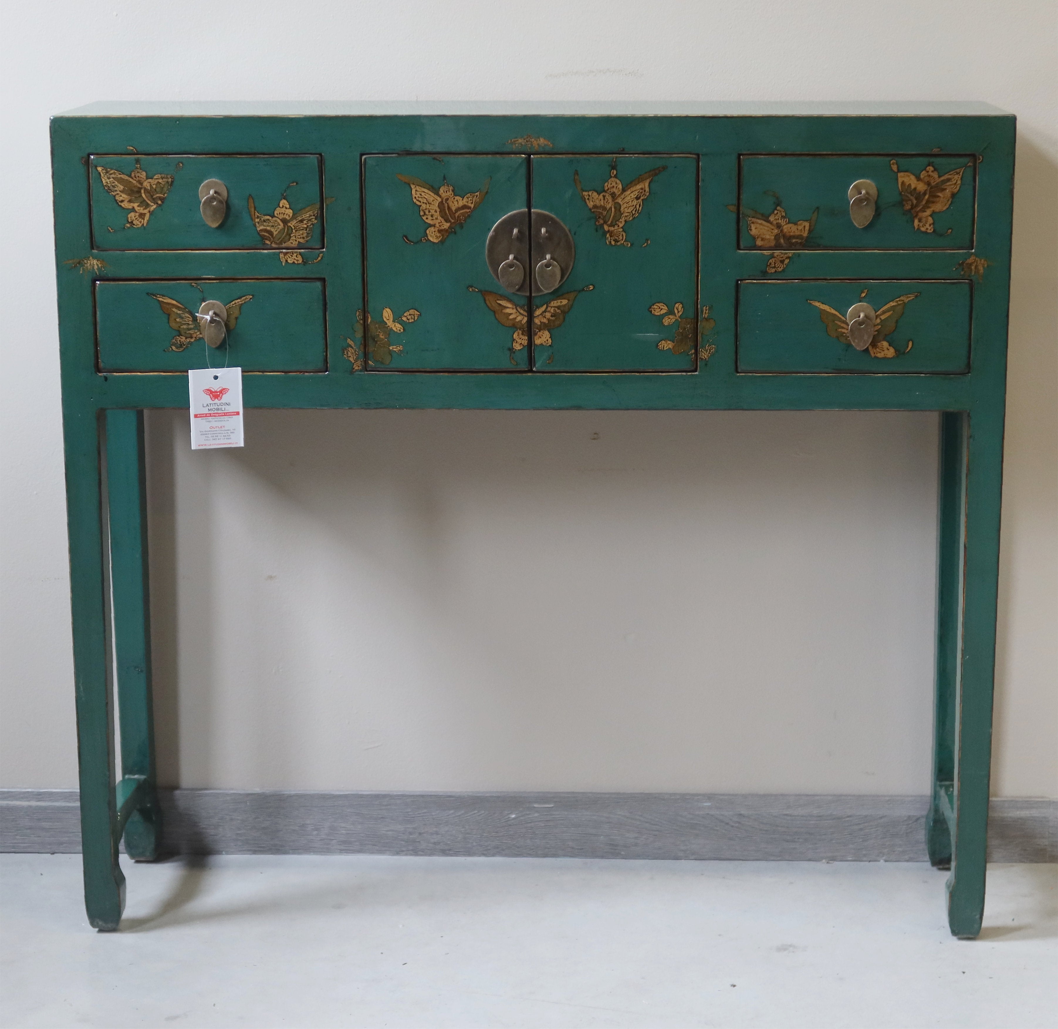 CONSOLLE SHANXI IN LACCA DECORATA