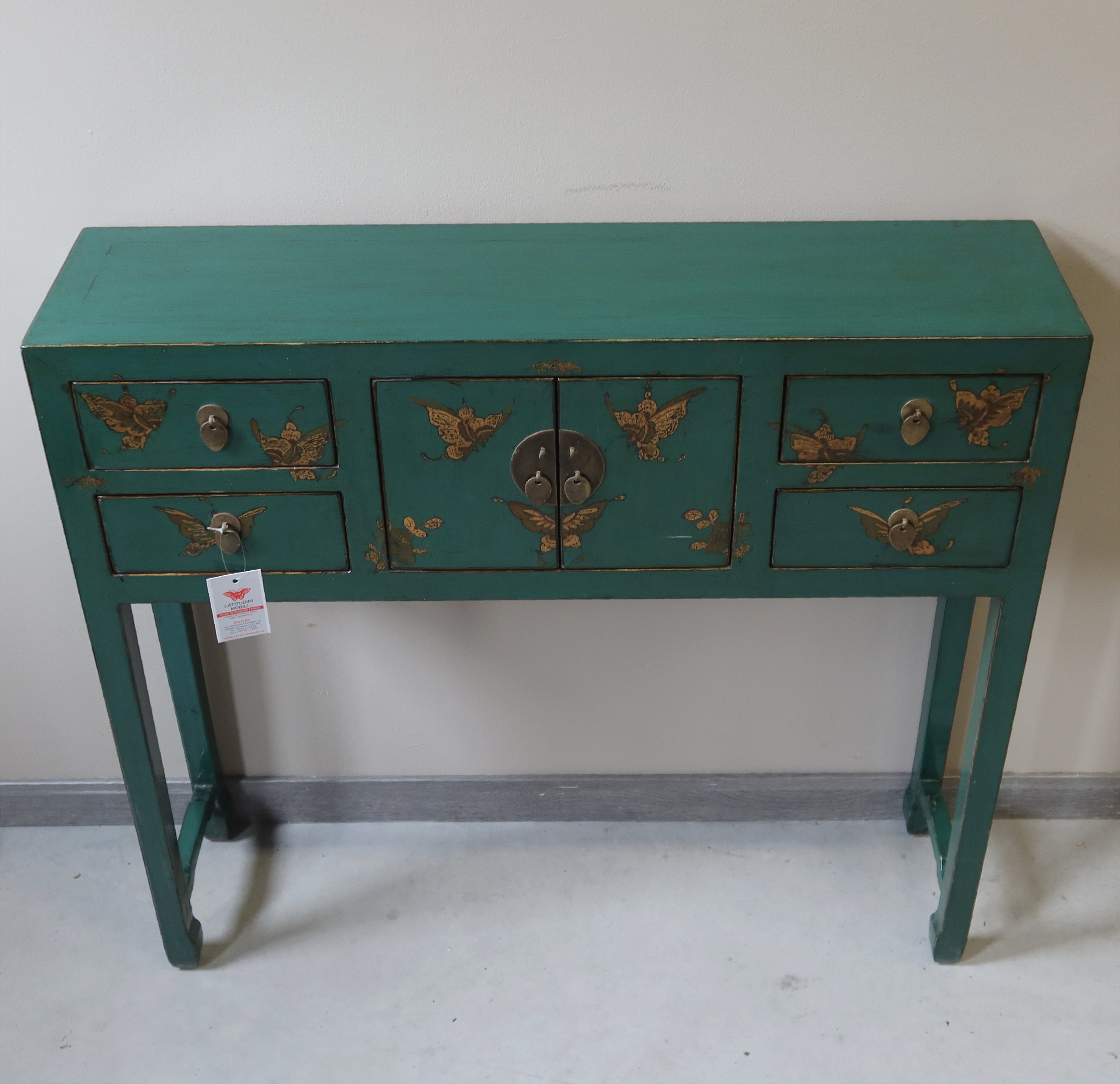 CONSOLLE SHANXI IN LACCA DECORATA