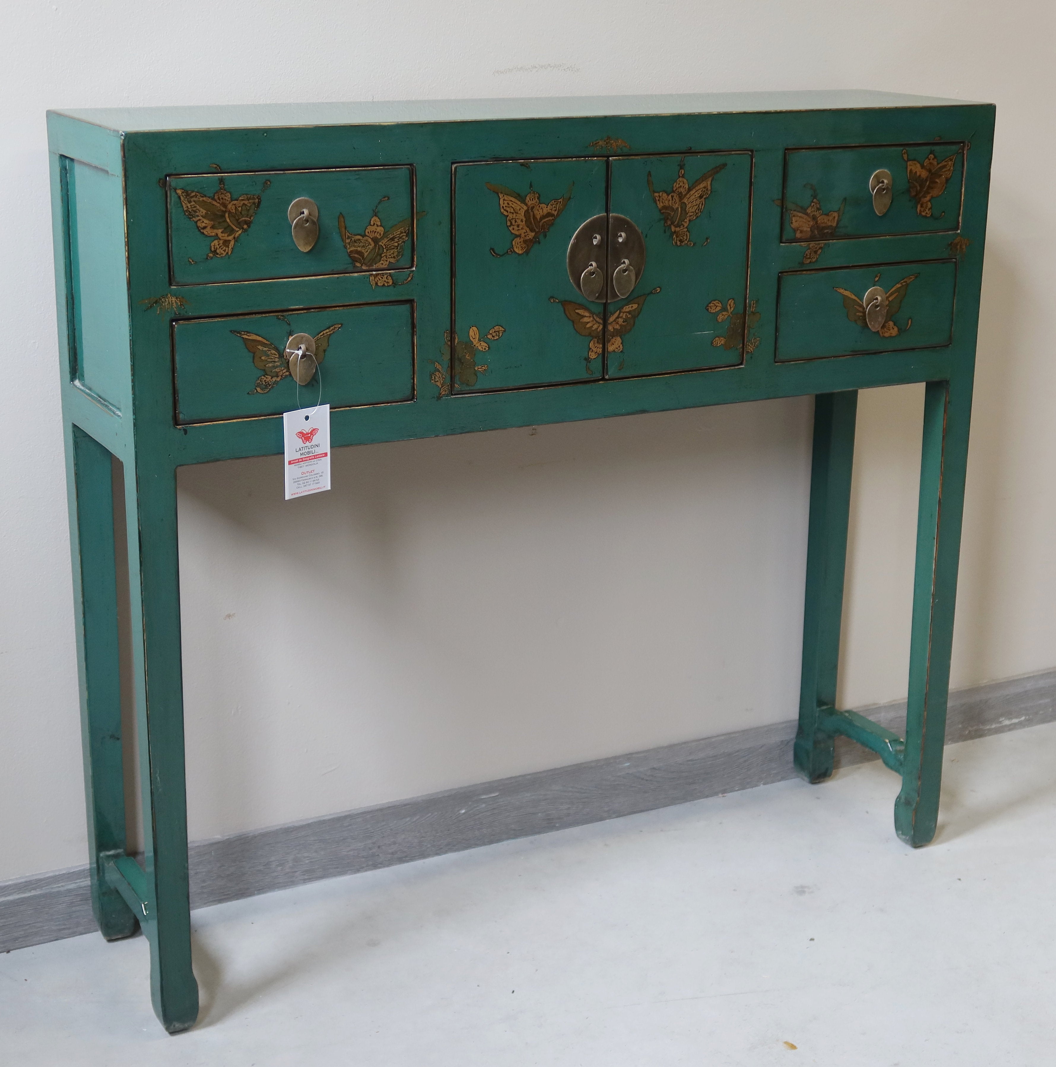 CONSOLLE SHANXI IN LACCA DECORATA