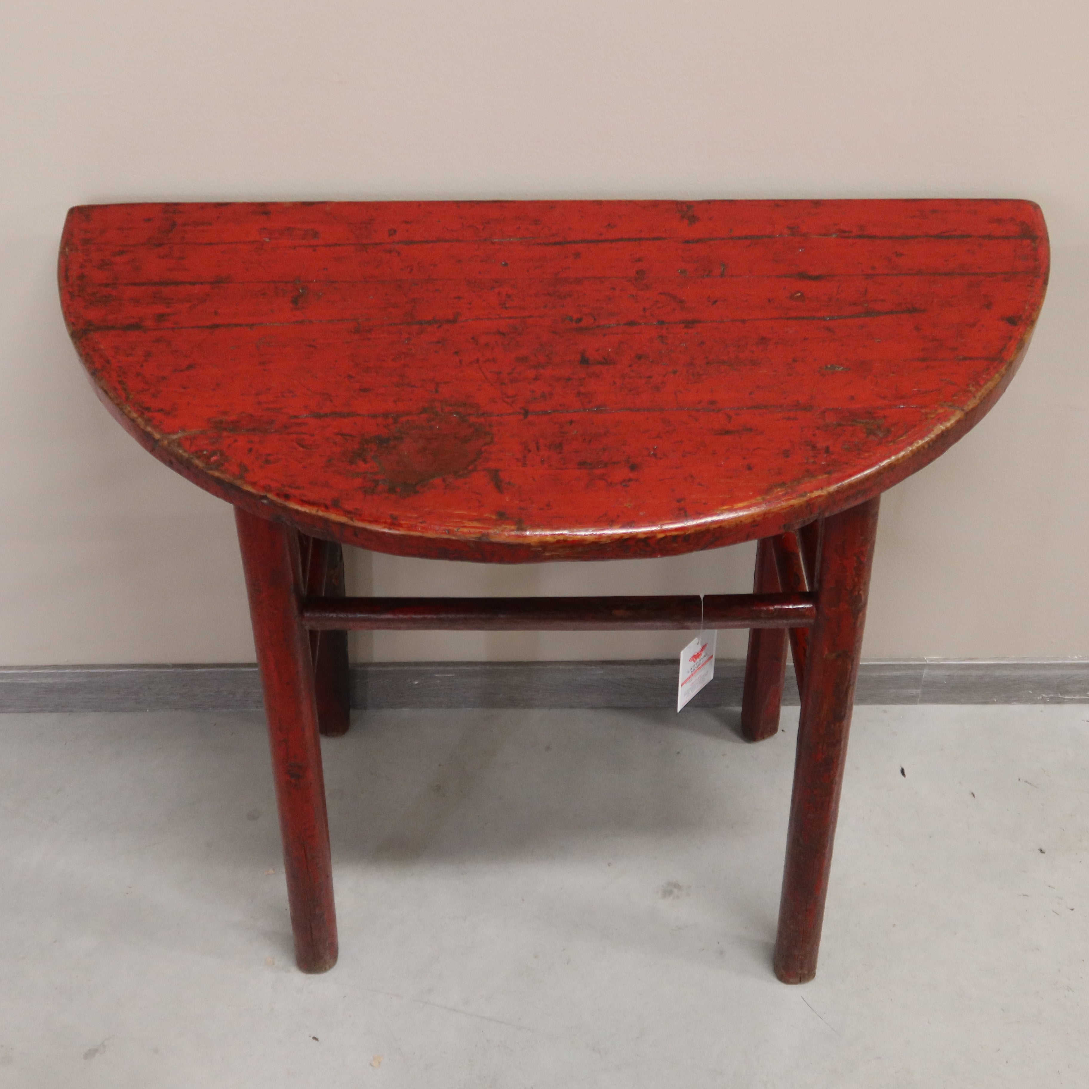 CONSOLLE A MEZZALUNA LACCA ROSSA