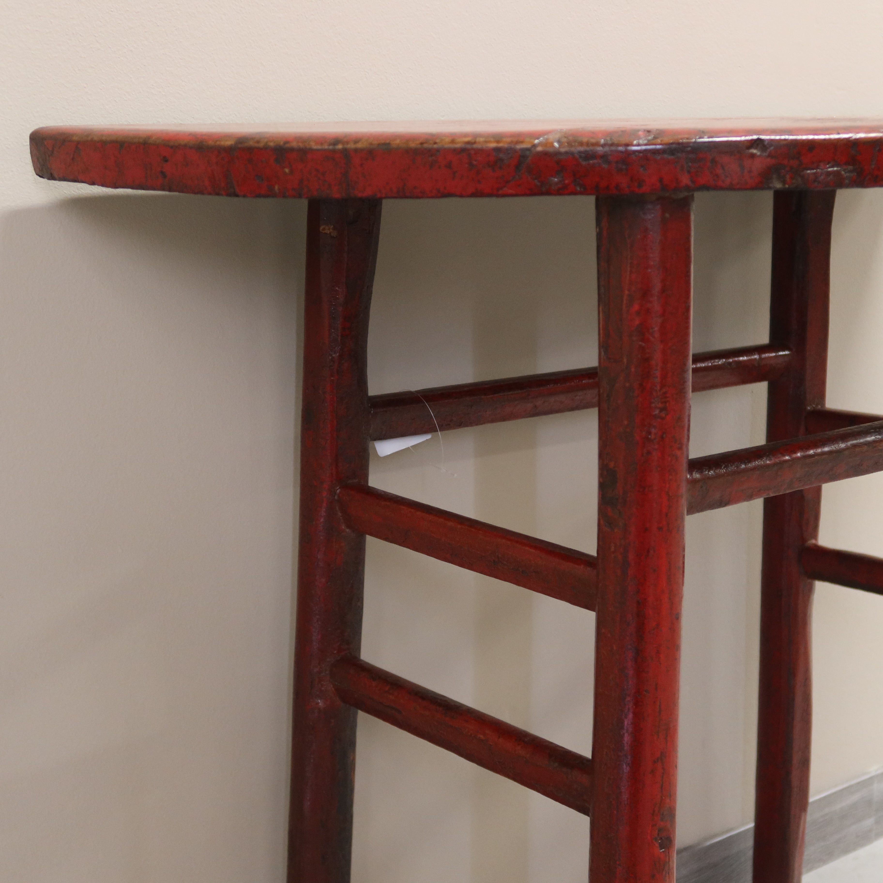 CONSOLLE A MEZZALUNA LACCA ROSSA