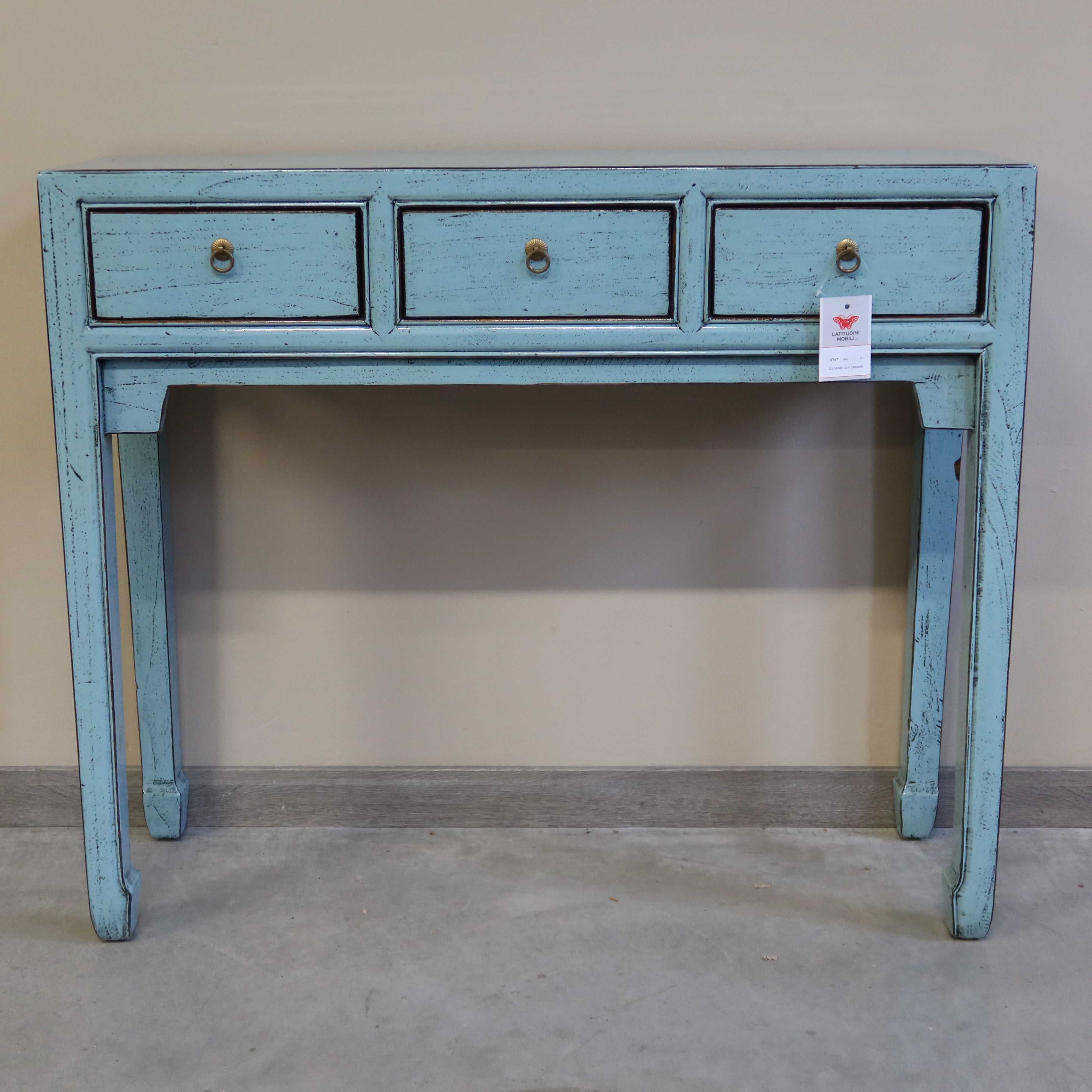 CONSOLLE CINESE LACCA CELESTE