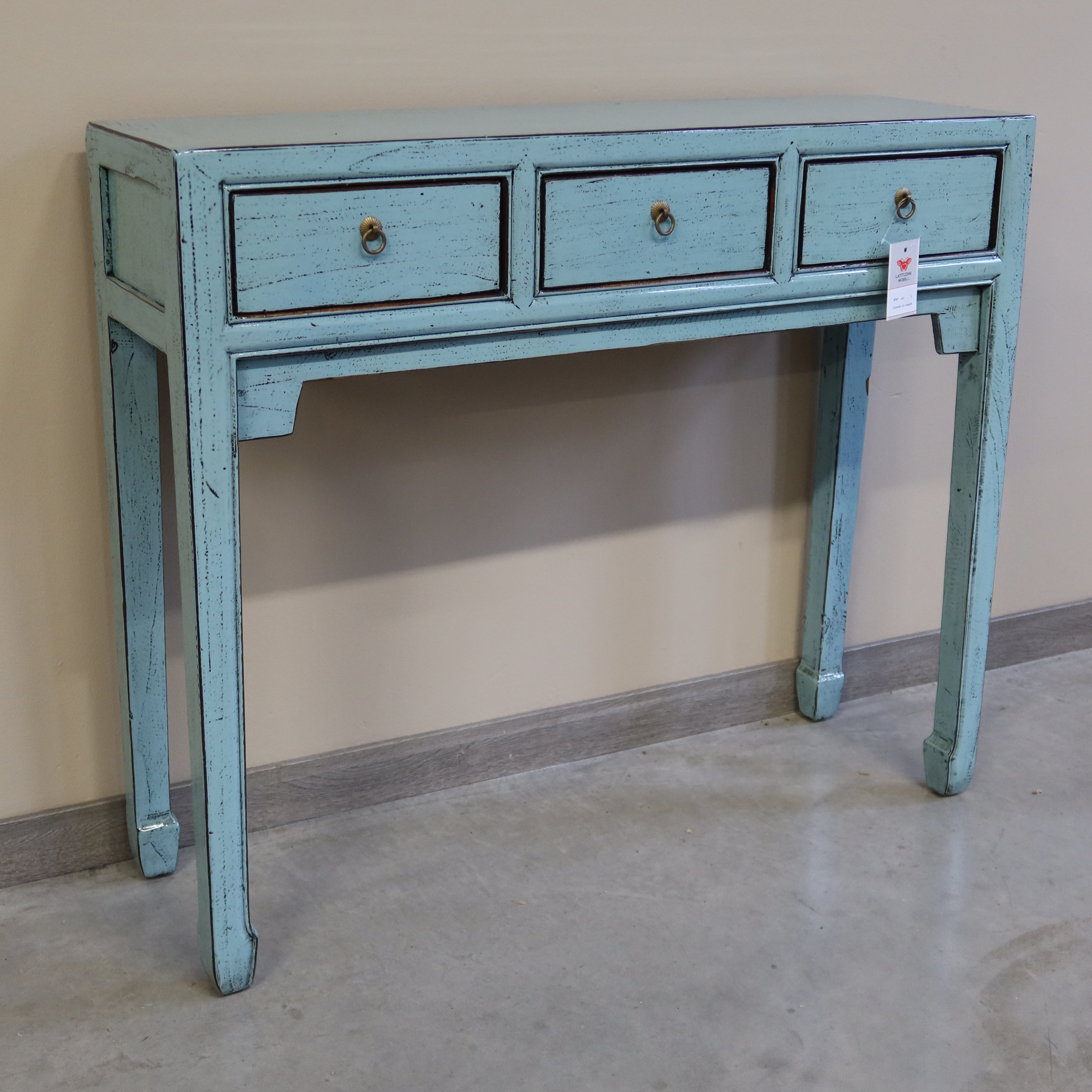 CONSOLLE CINESE LACCA CELESTE