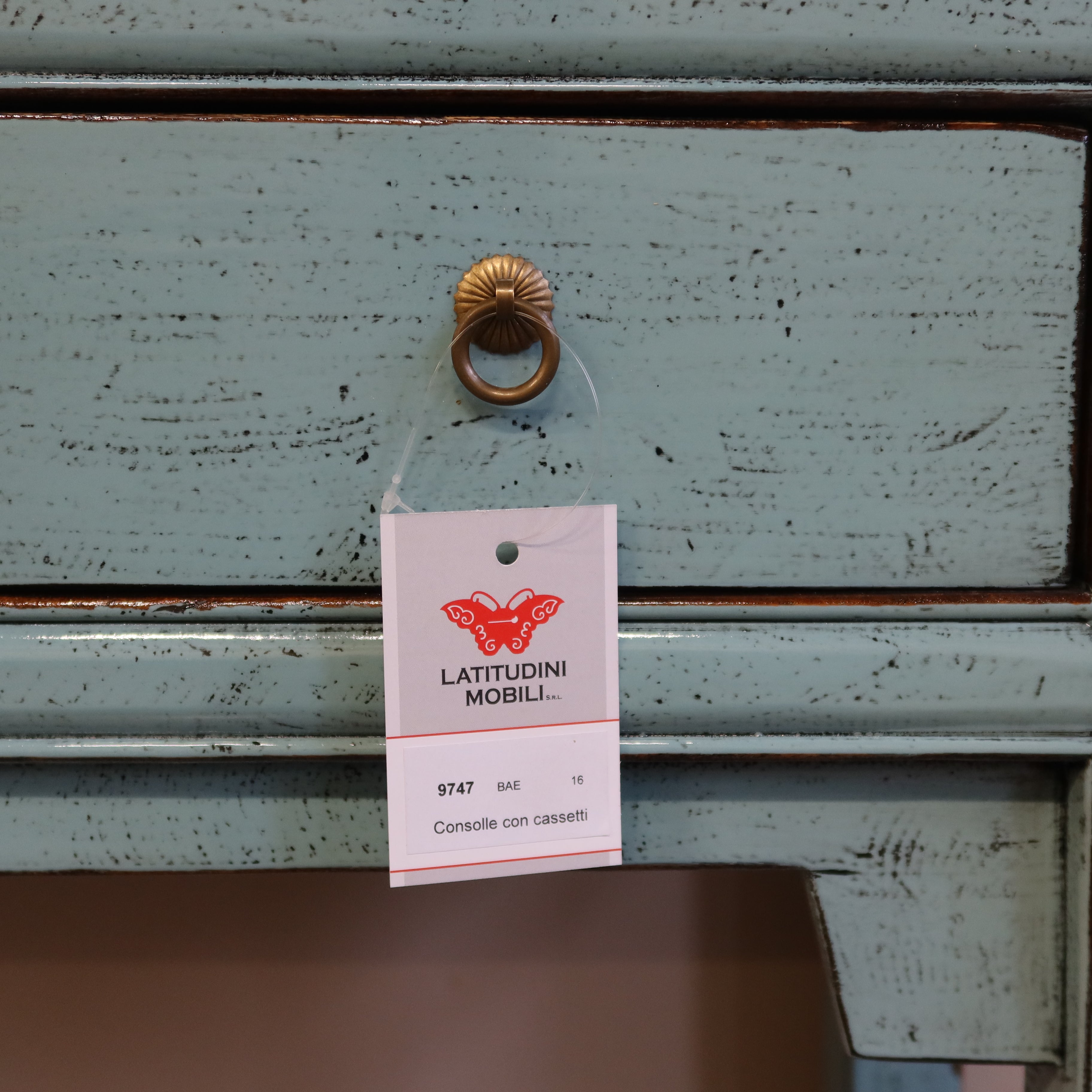 CONSOLLE CINESE LACCA CELESTE