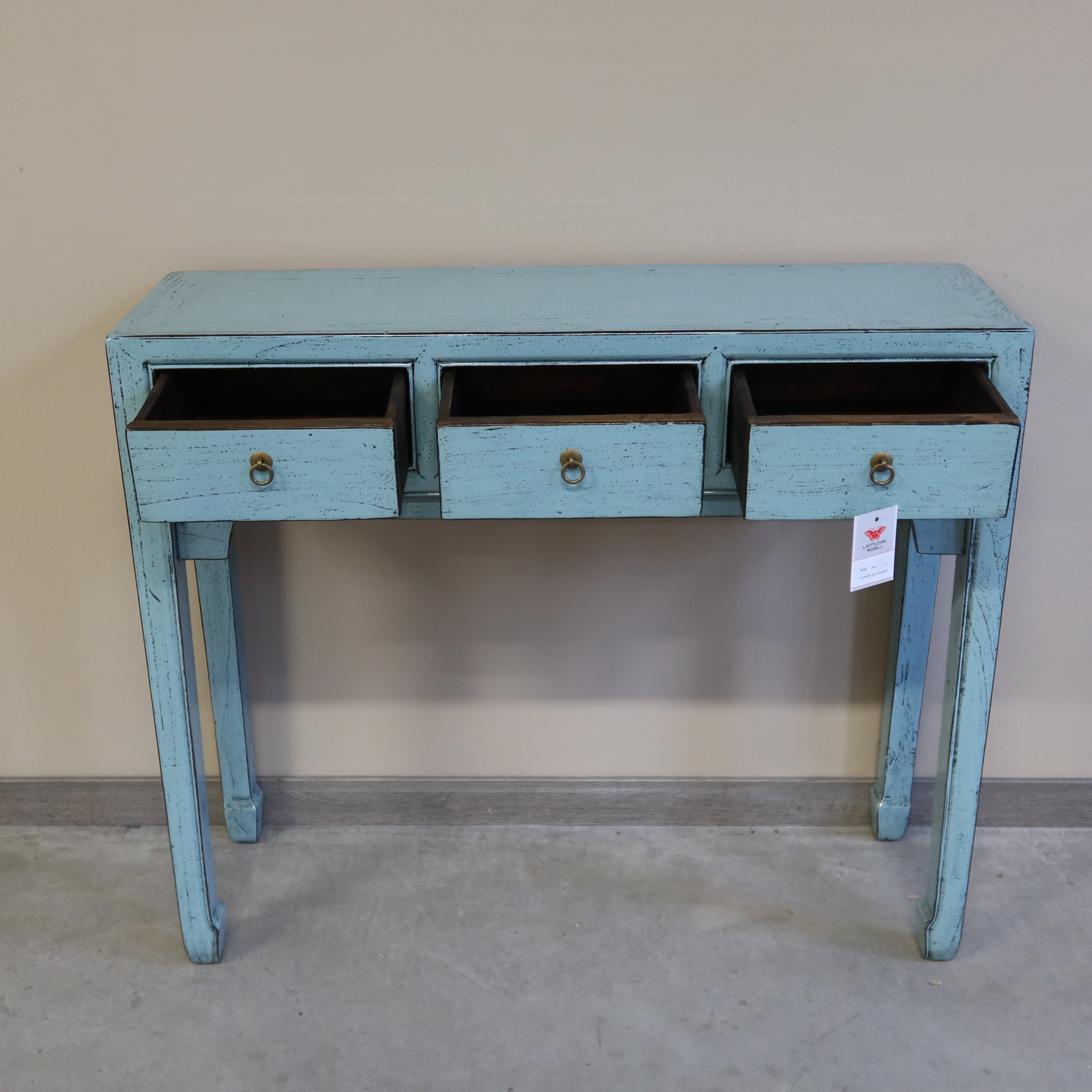 CONSOLLE CINESE LACCA CELESTE