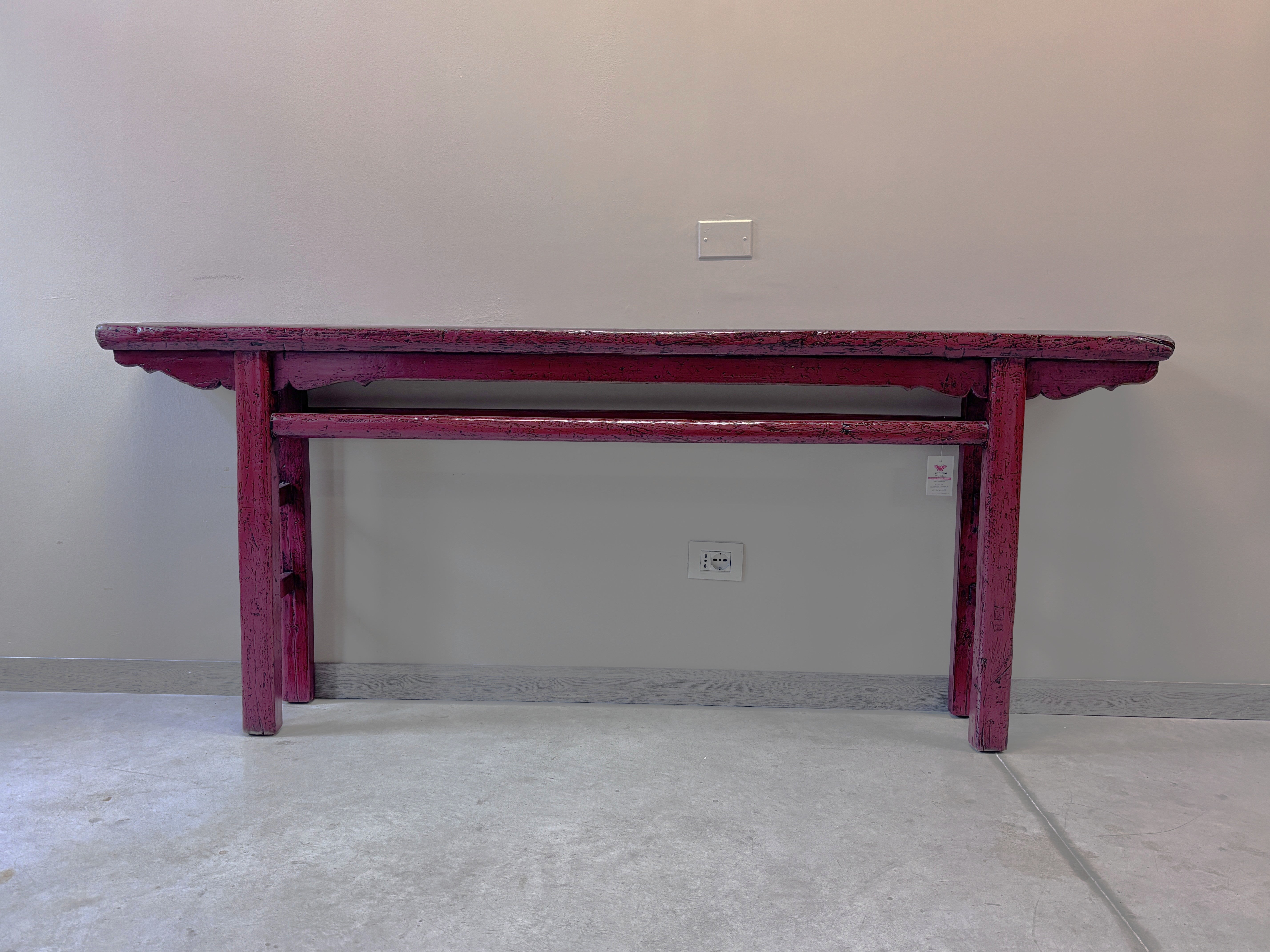 Consolle cinese lacca rossa