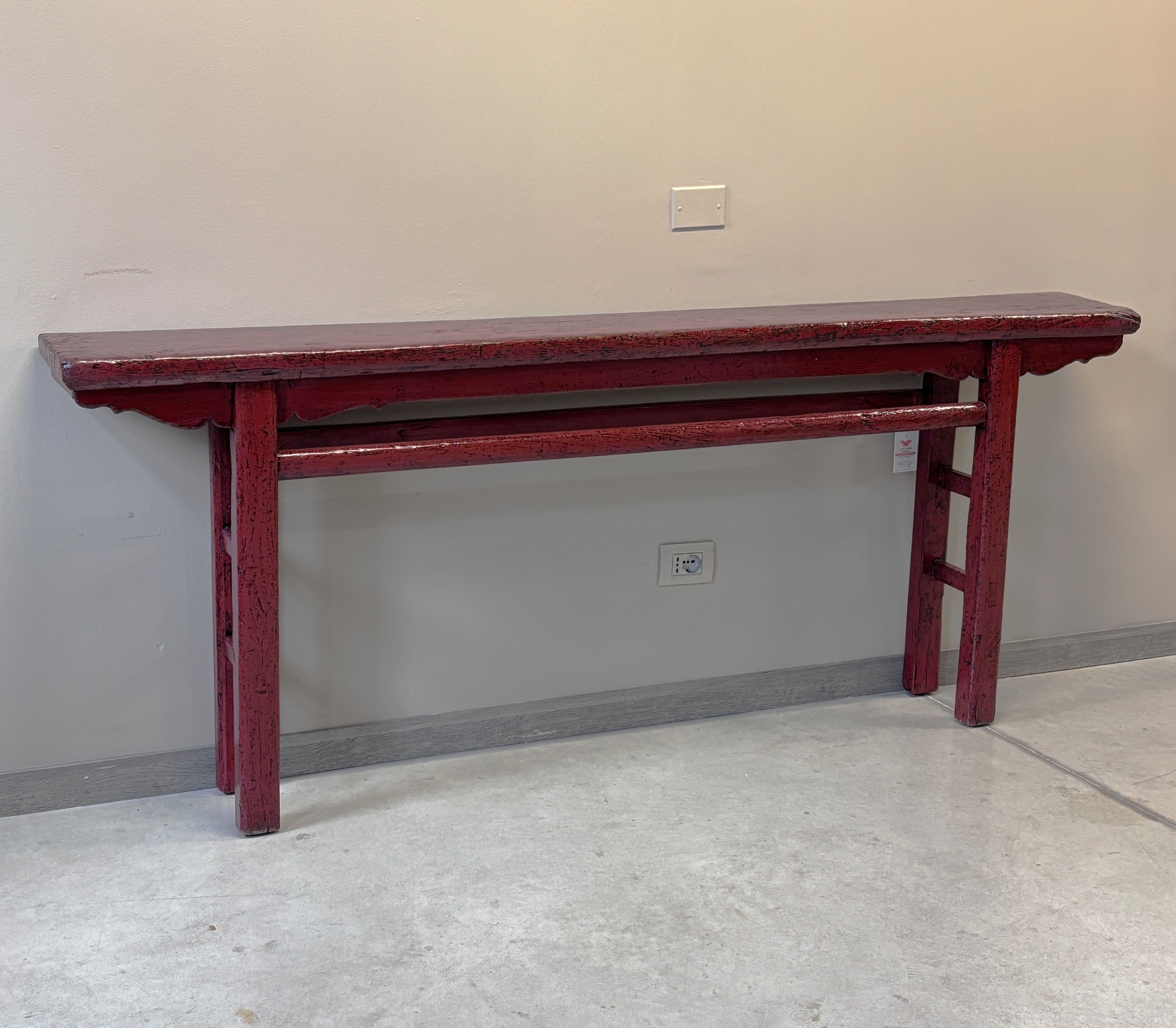 Consolle cinese lacca rossa
