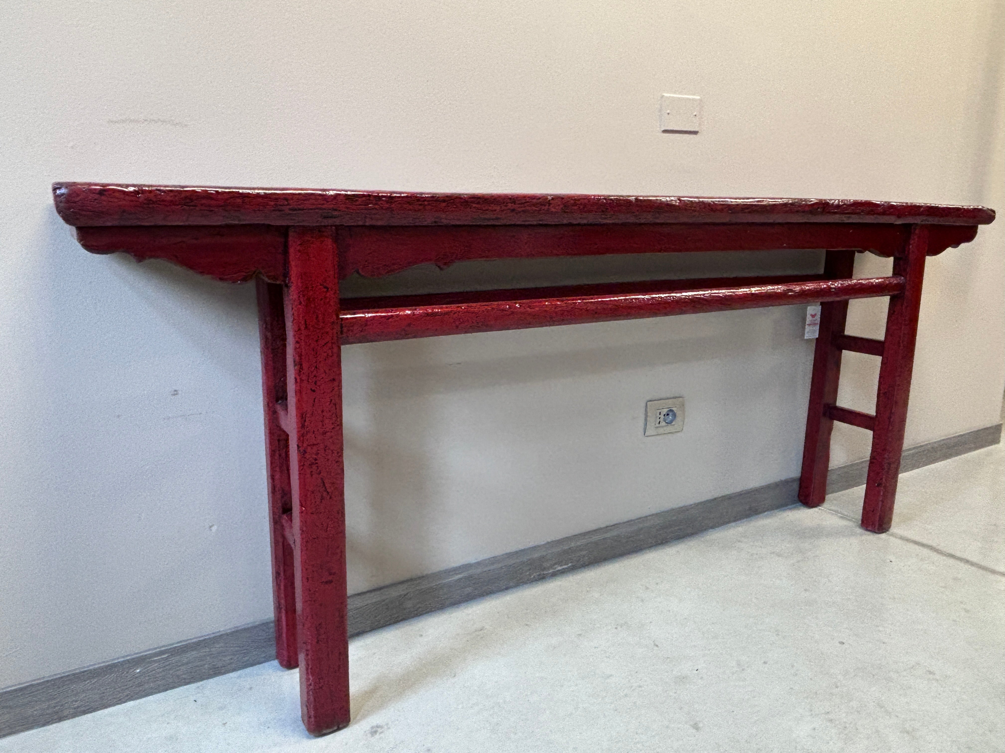 Consolle cinese lacca rossa