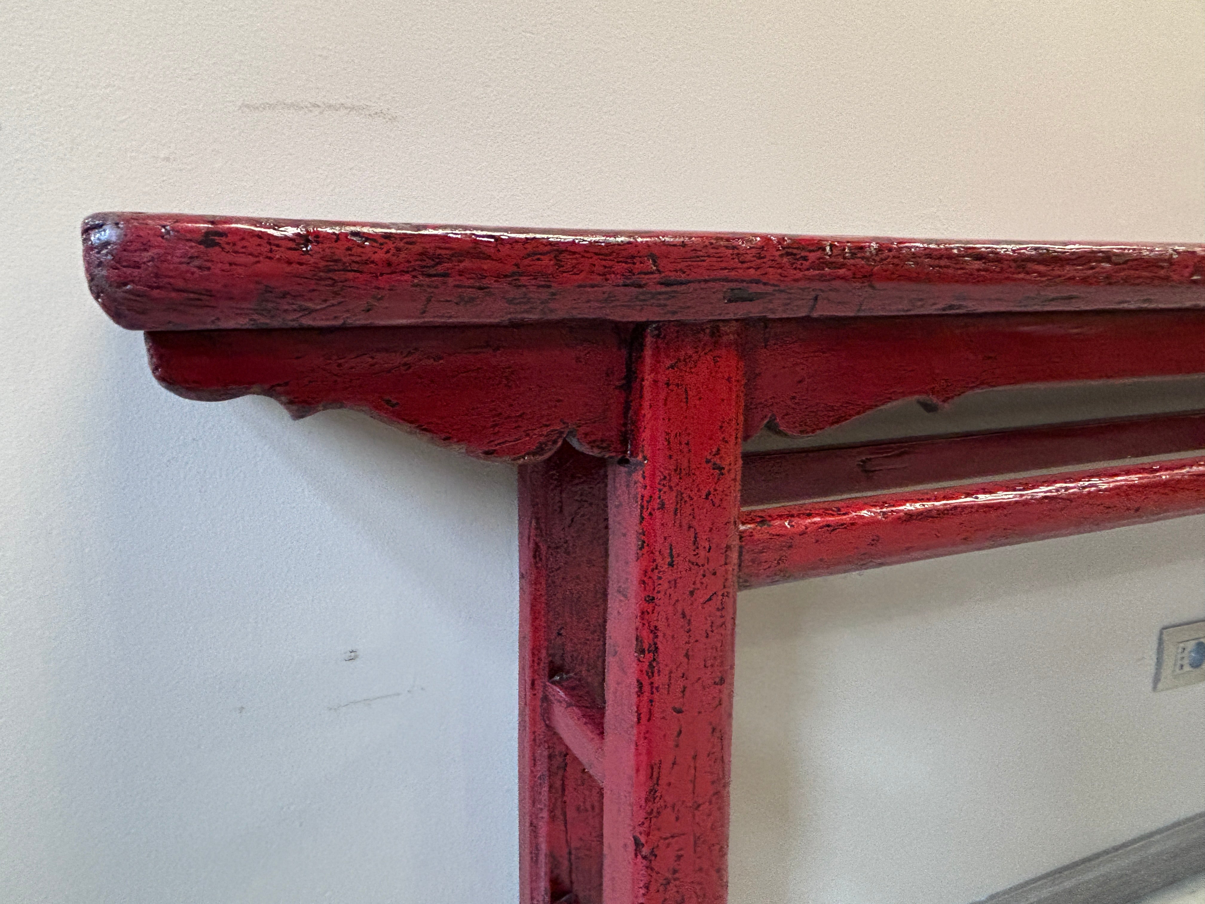 Consolle cinese lacca rossa