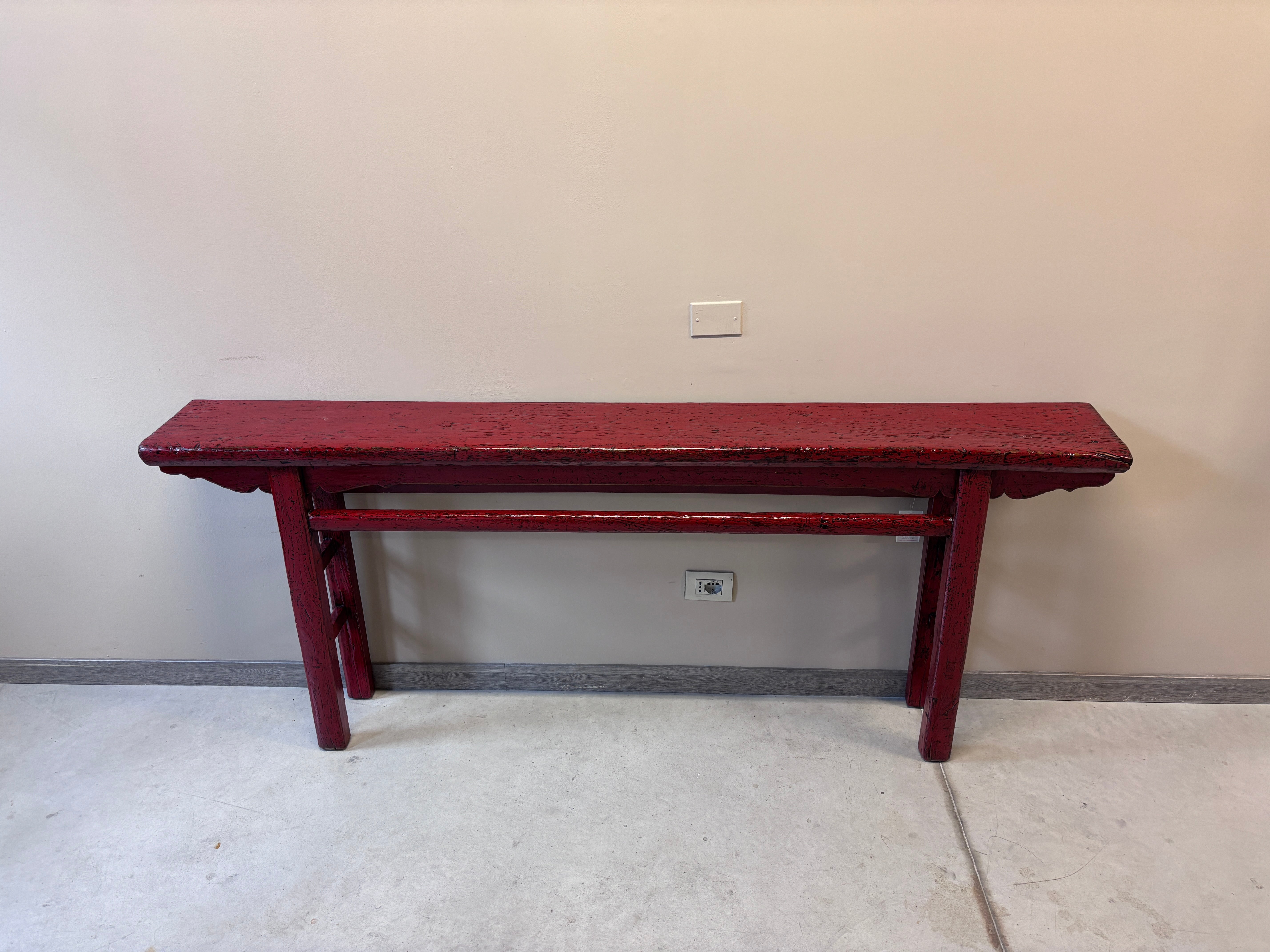 Consolle cinese lacca rossa