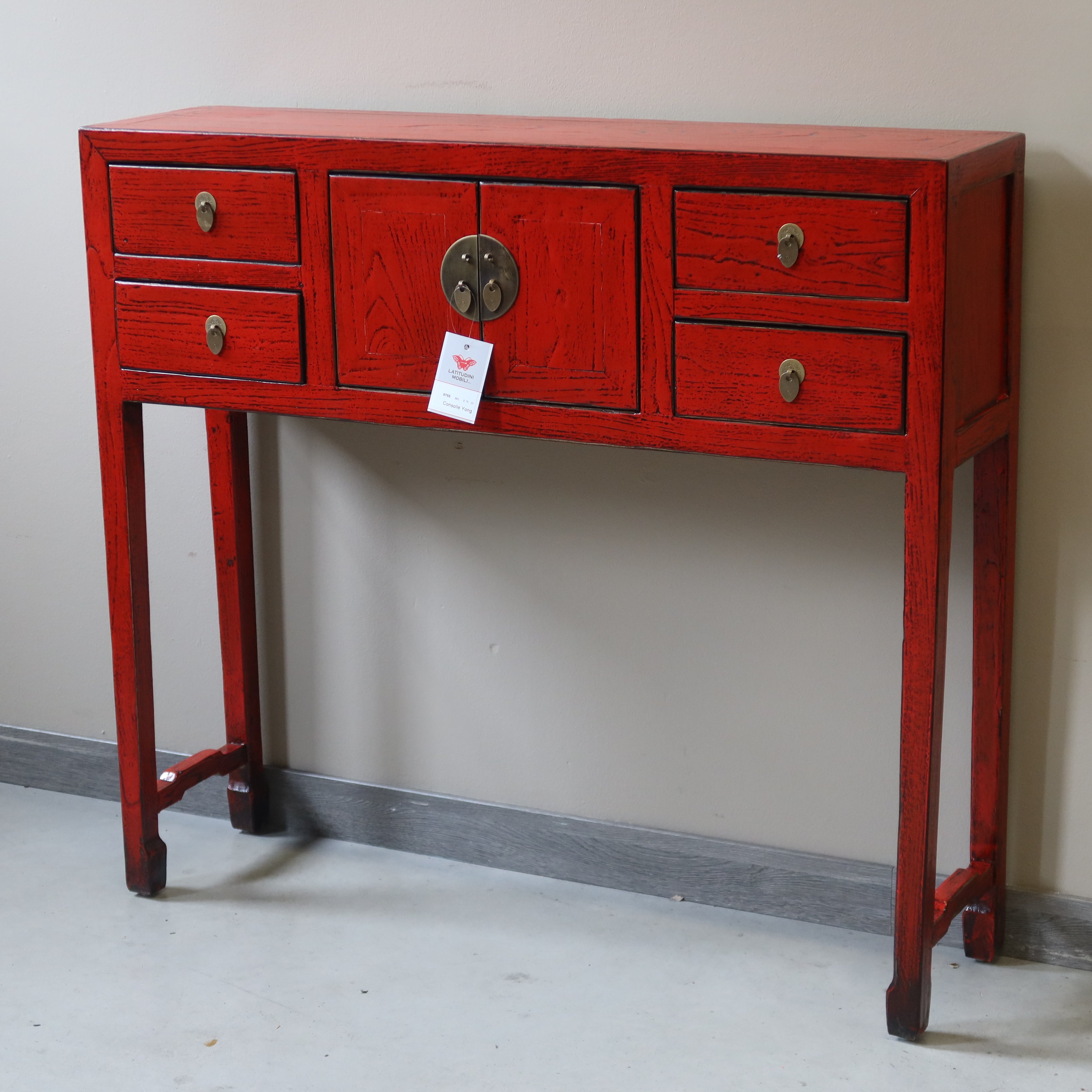 CONSOLLE CINESE LACCA ROSSA