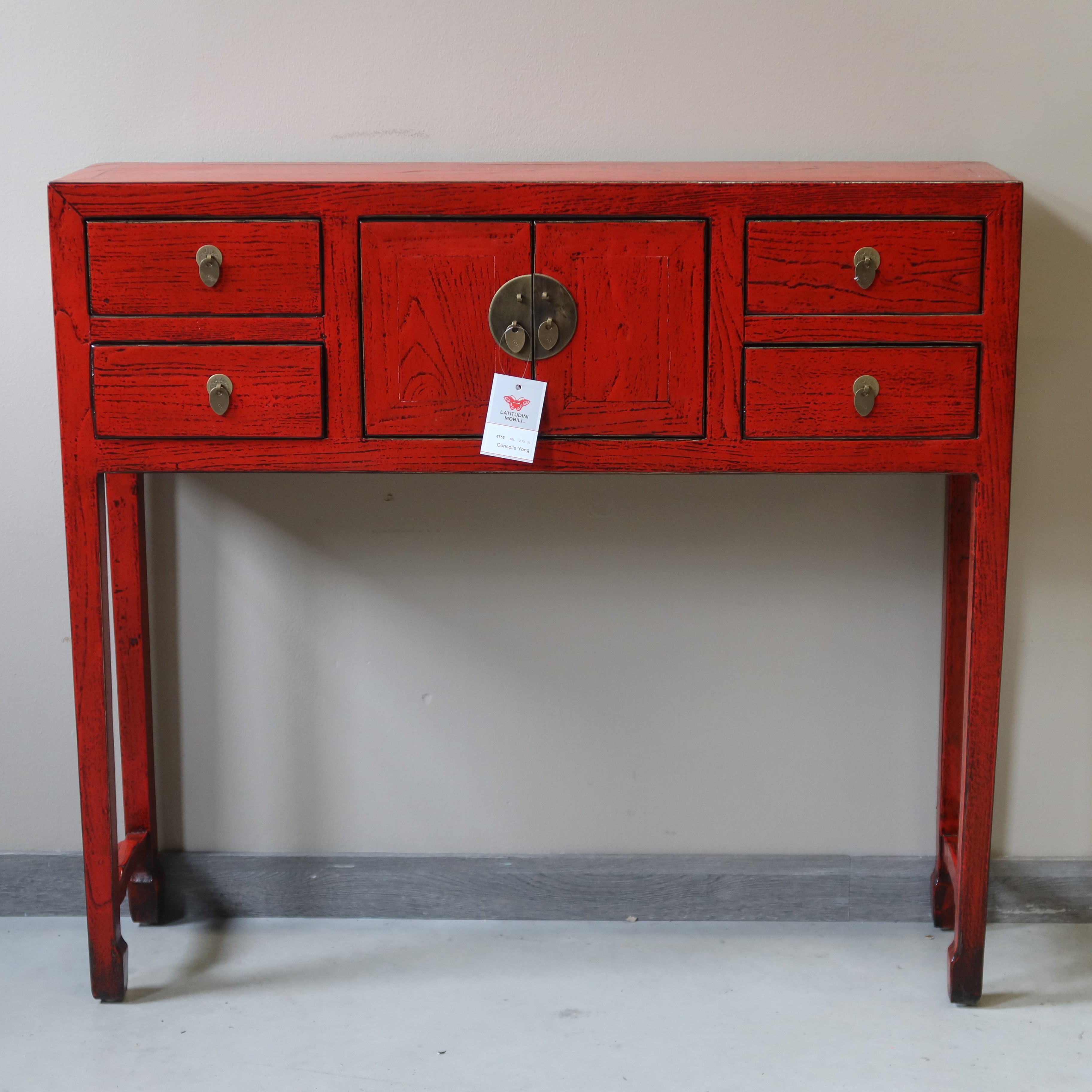 CONSOLLE CINESE LACCA ROSSA