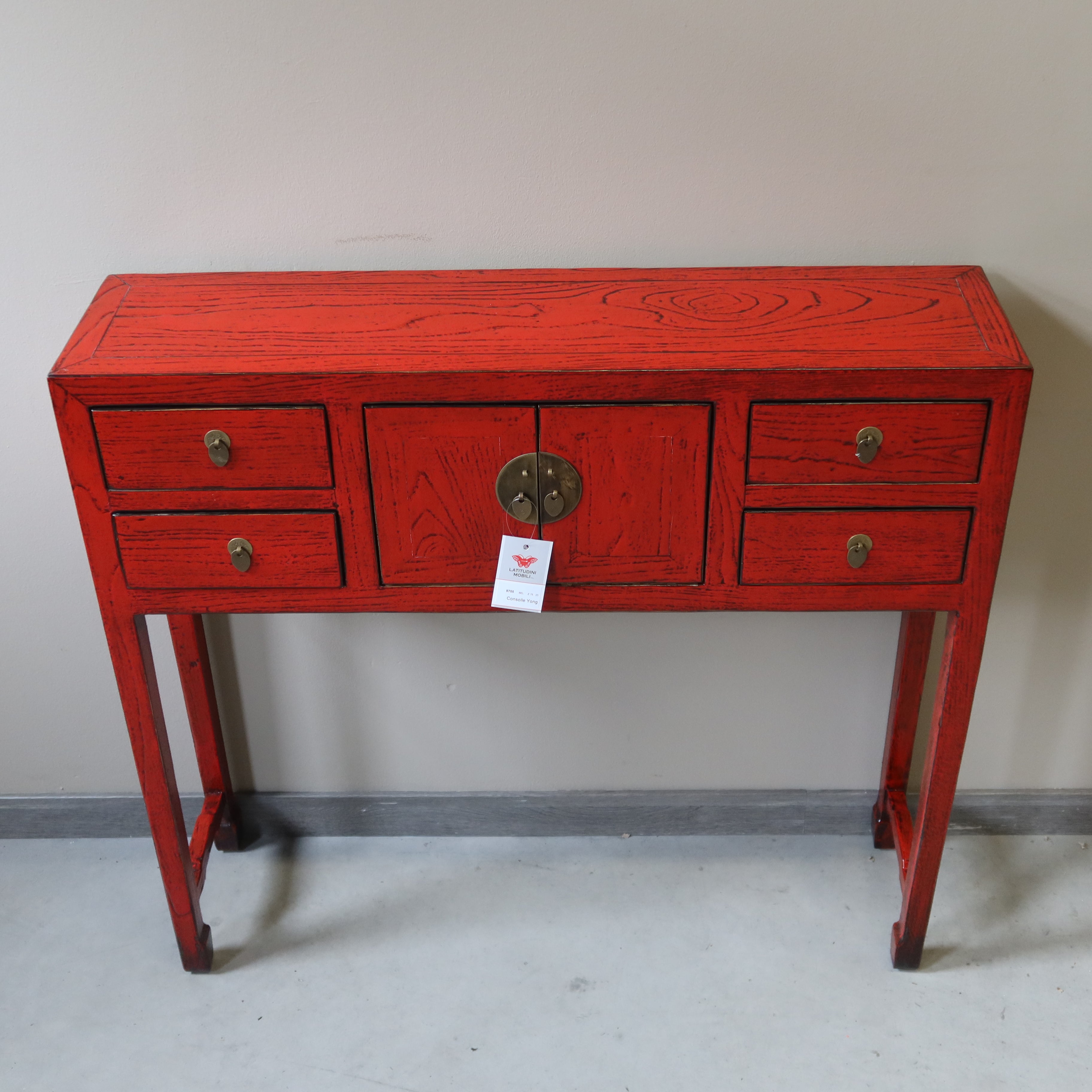 CONSOLLE CINESE LACCA ROSSA