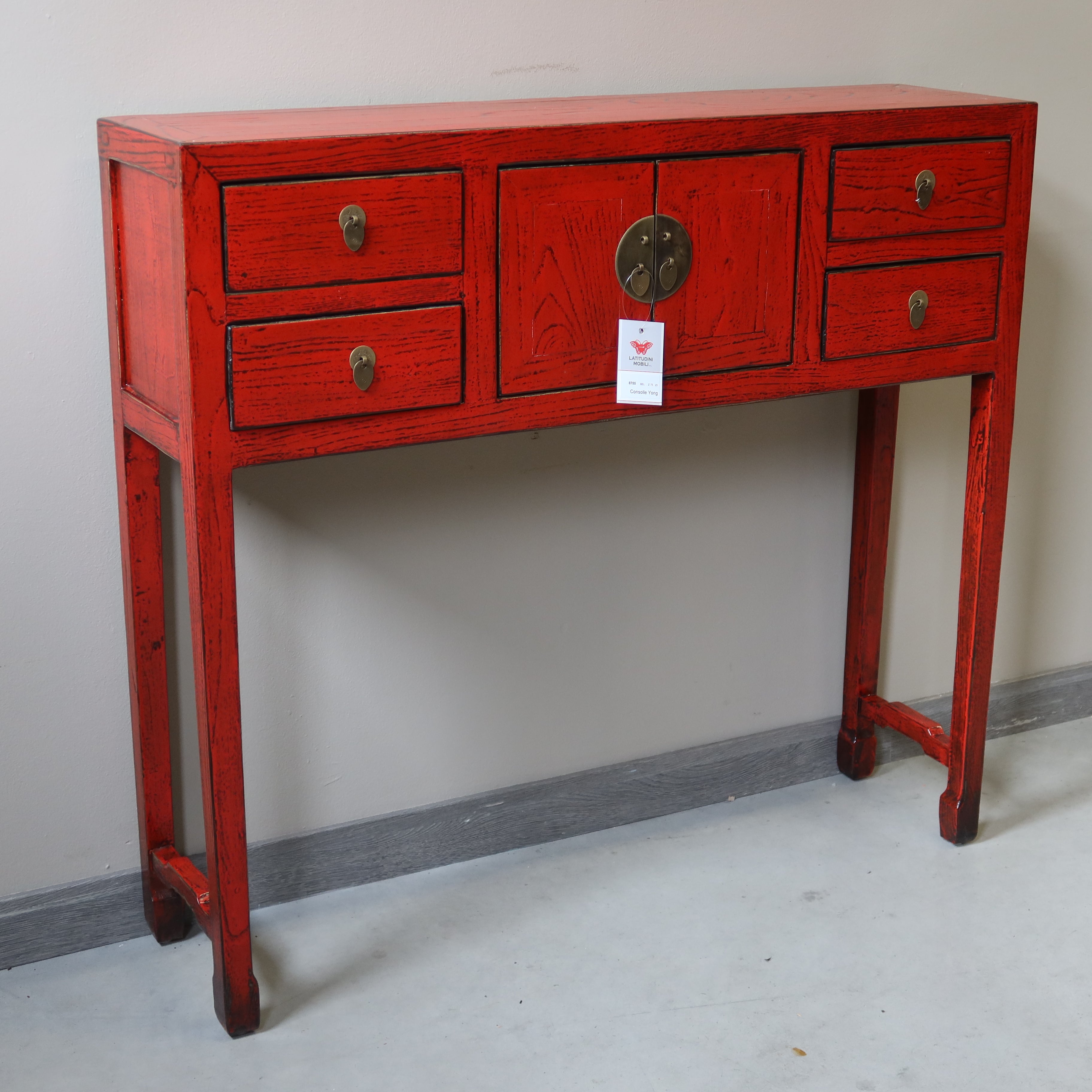 CONSOLLE CINESE LACCA ROSSA