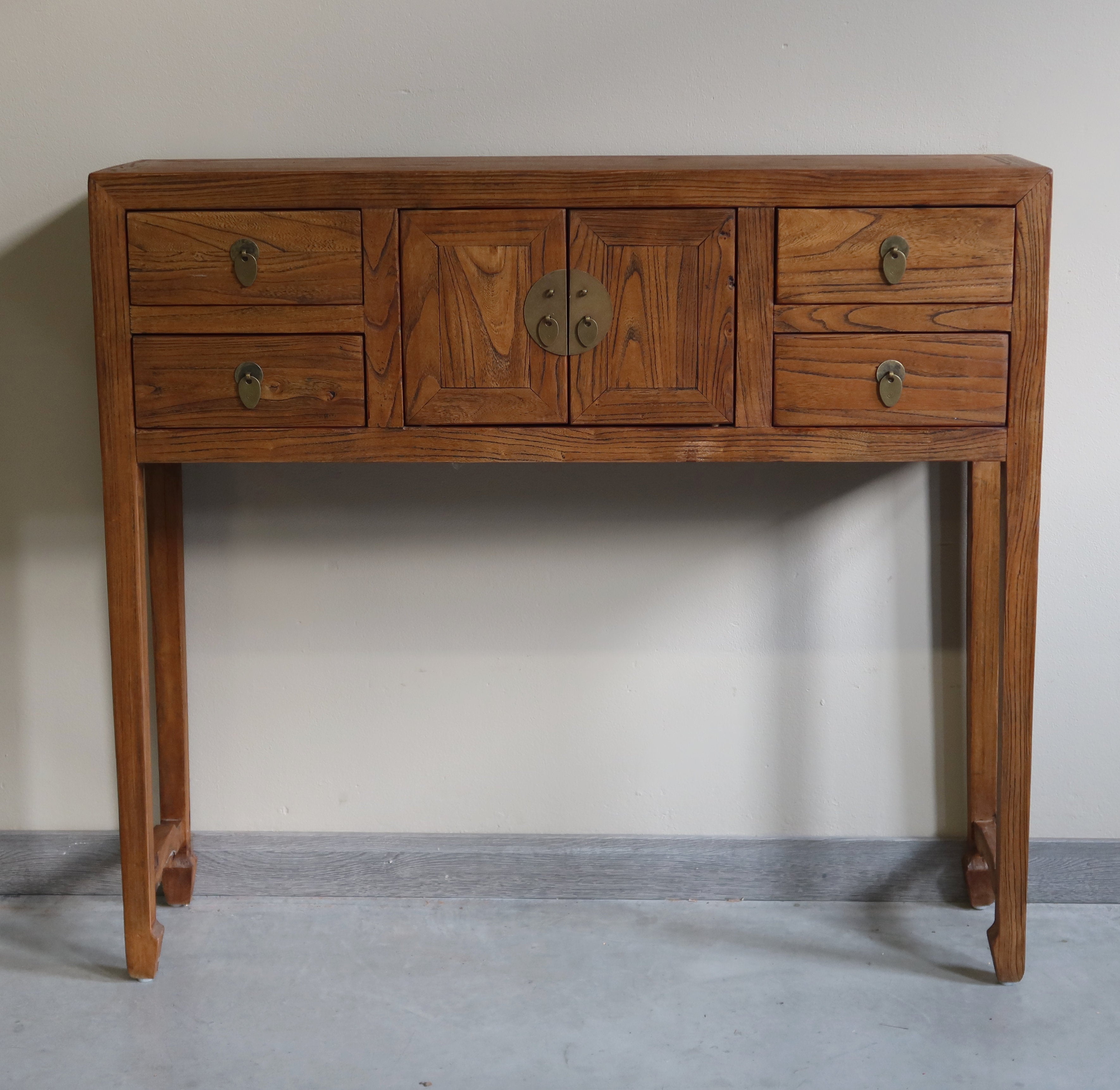 CONSOLLE CINESE OLMO NATURALE