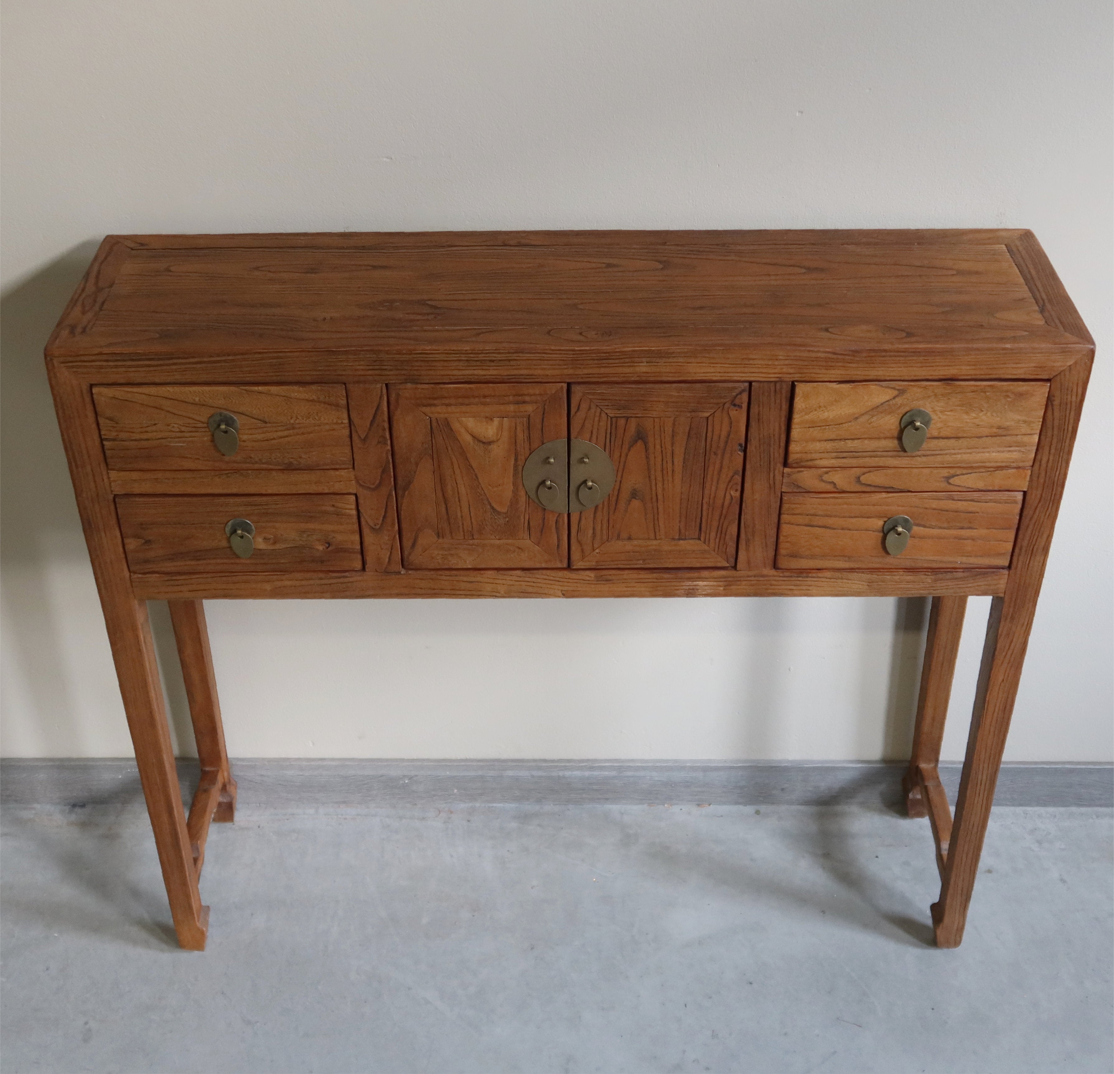 CONSOLLE CINESE OLMO NATURALE