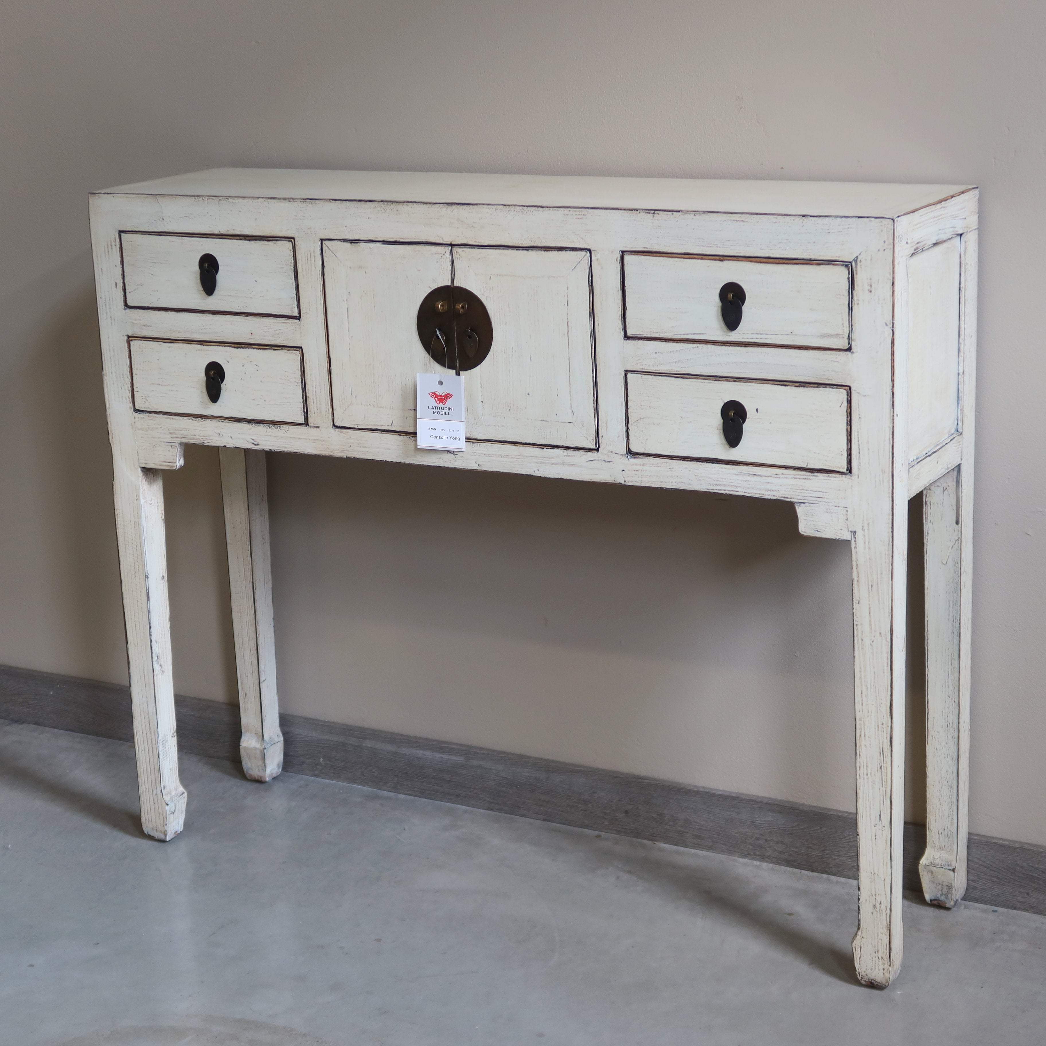 CONSOLLE CINESE LACCA BIANCA